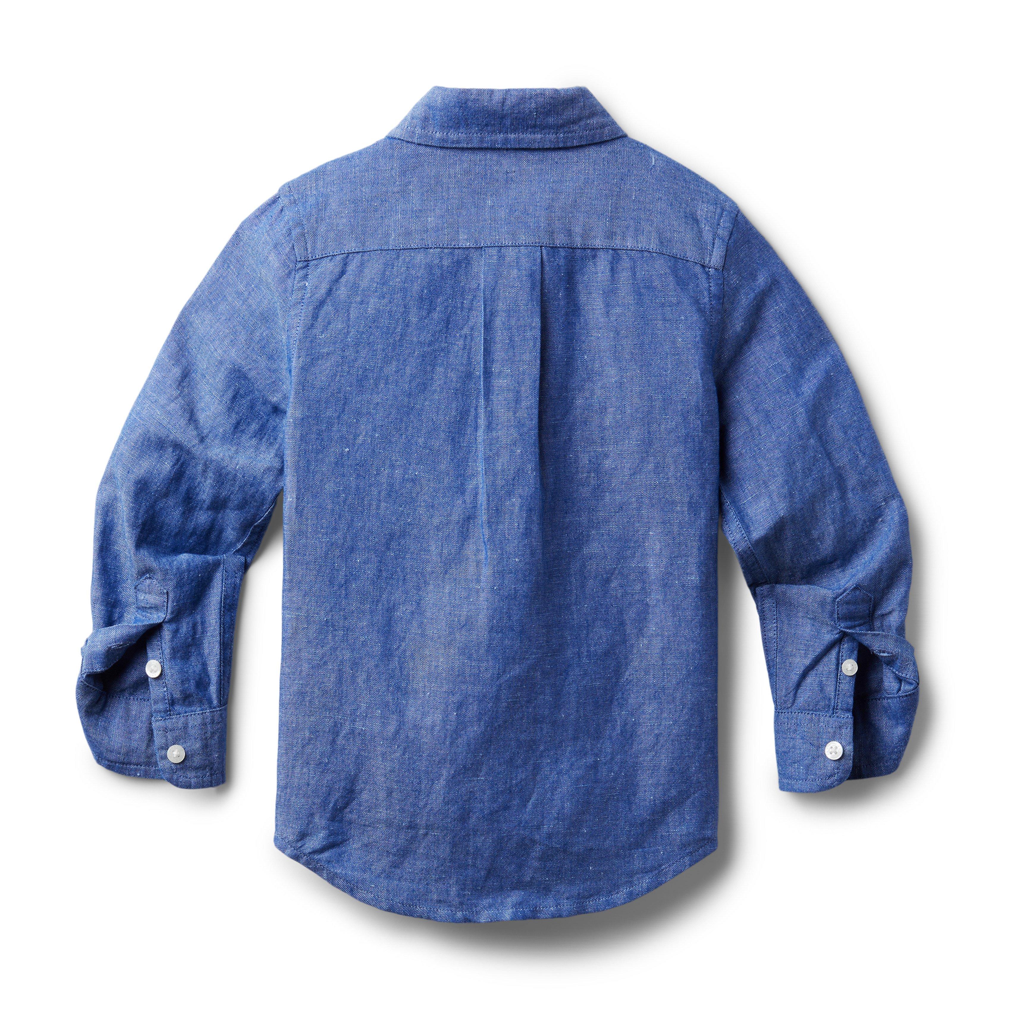 Chambray Linen Roll-Cuff Shirt image number 2