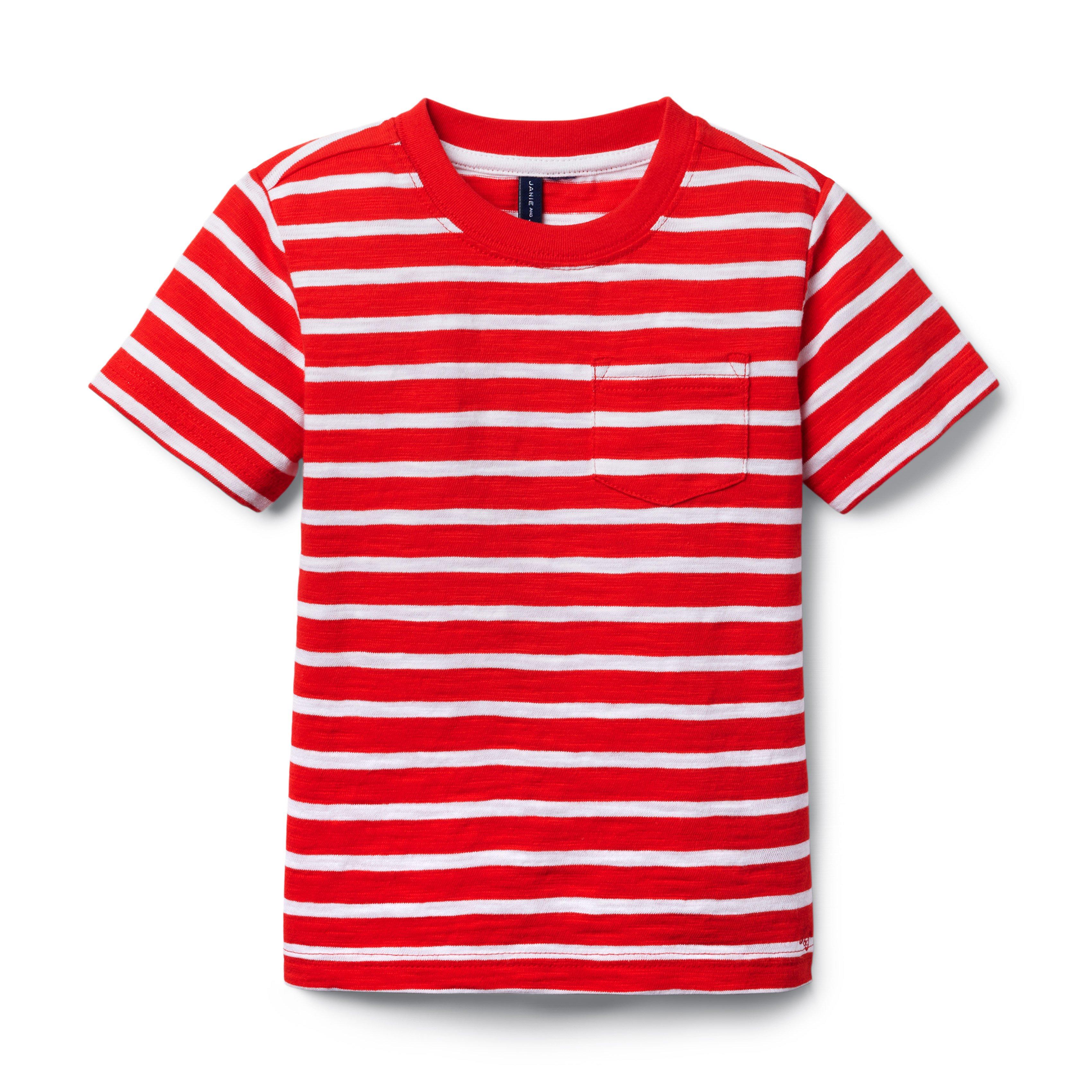 Striped Slub Pocket Tee image number 0