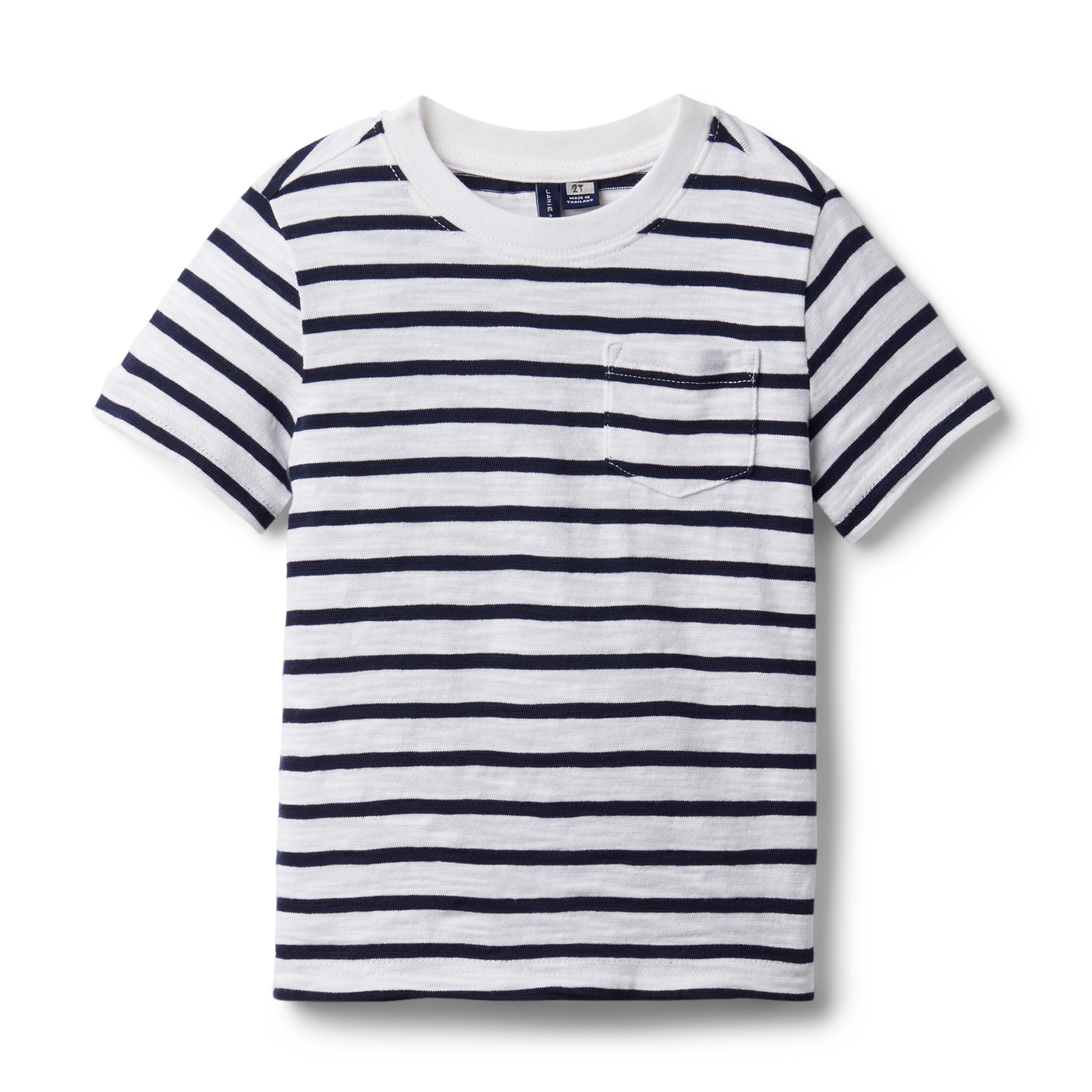 Striped Slub Pocket Tee image number 0