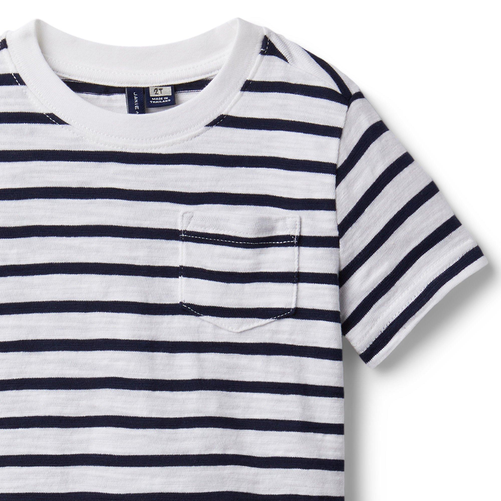 Striped Slub Pocket Tee image number 1