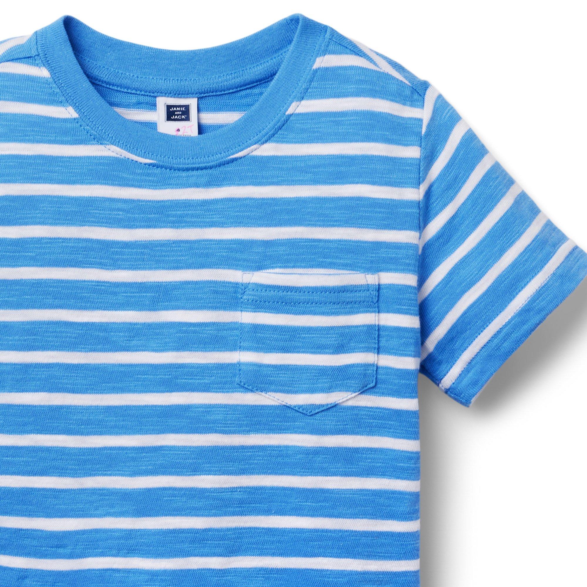 Striped Slub Pocket Tee image number 4