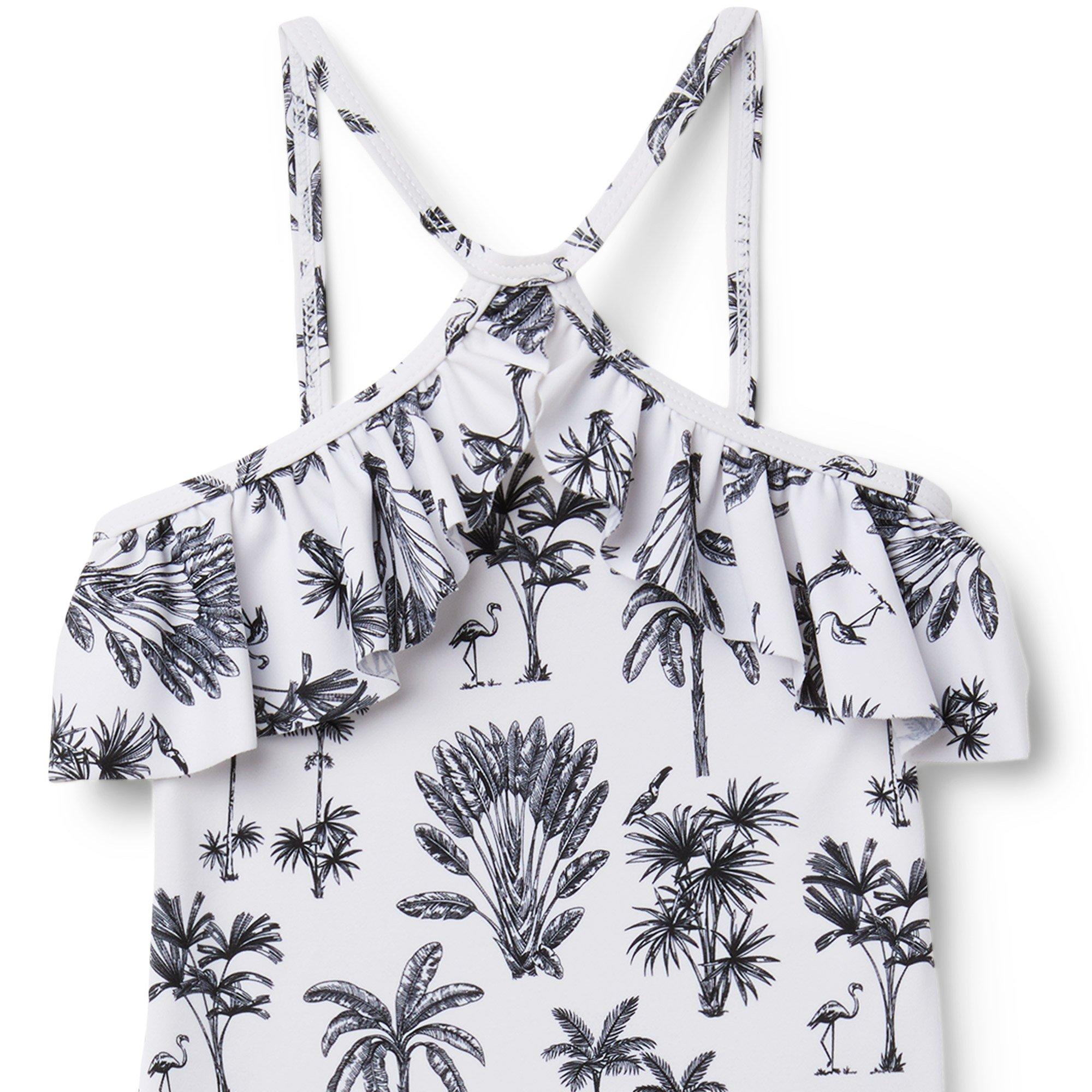 Palm Toile Ruffle Swimsuit image number 2