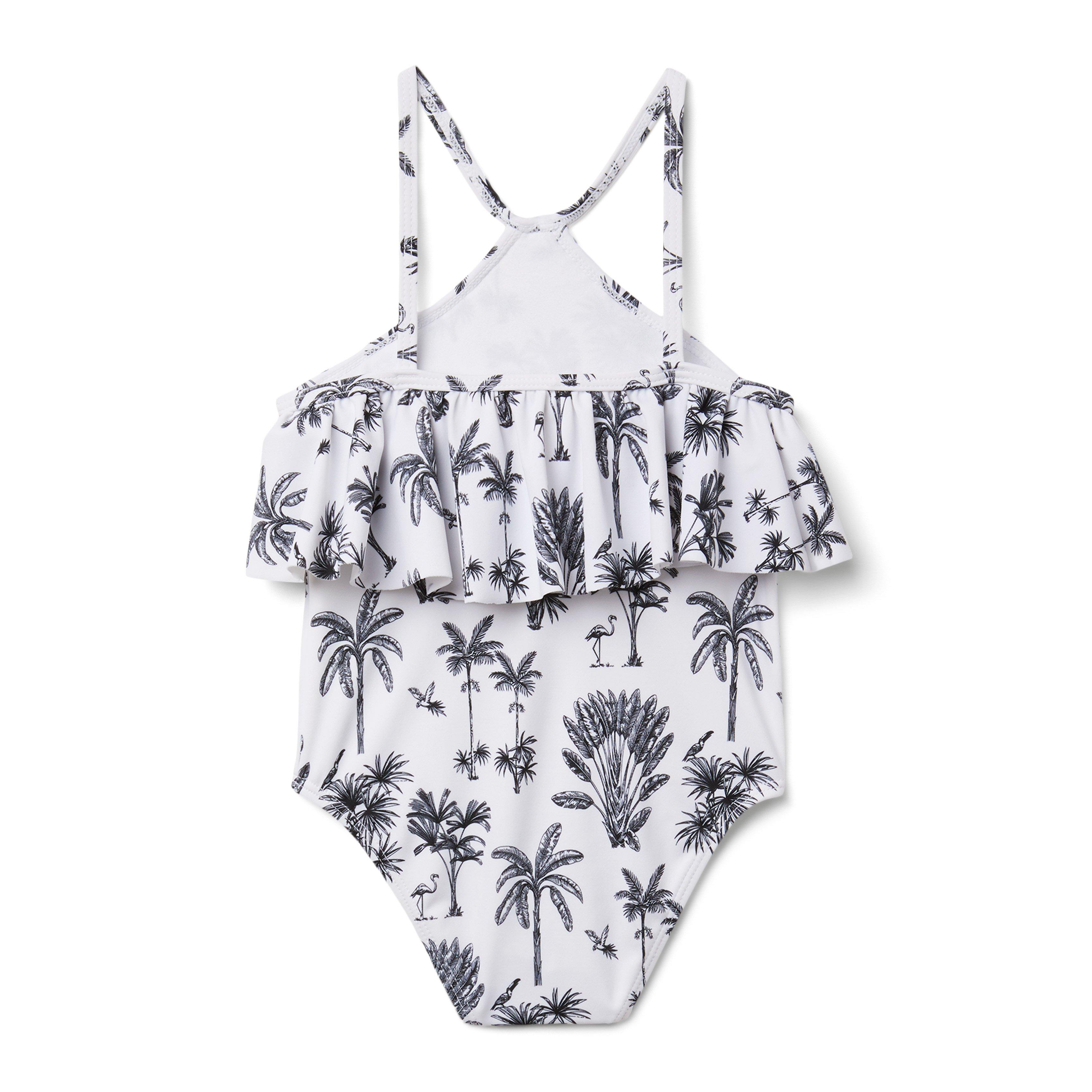 Palm Toile Ruffle Swimsuit image number 1