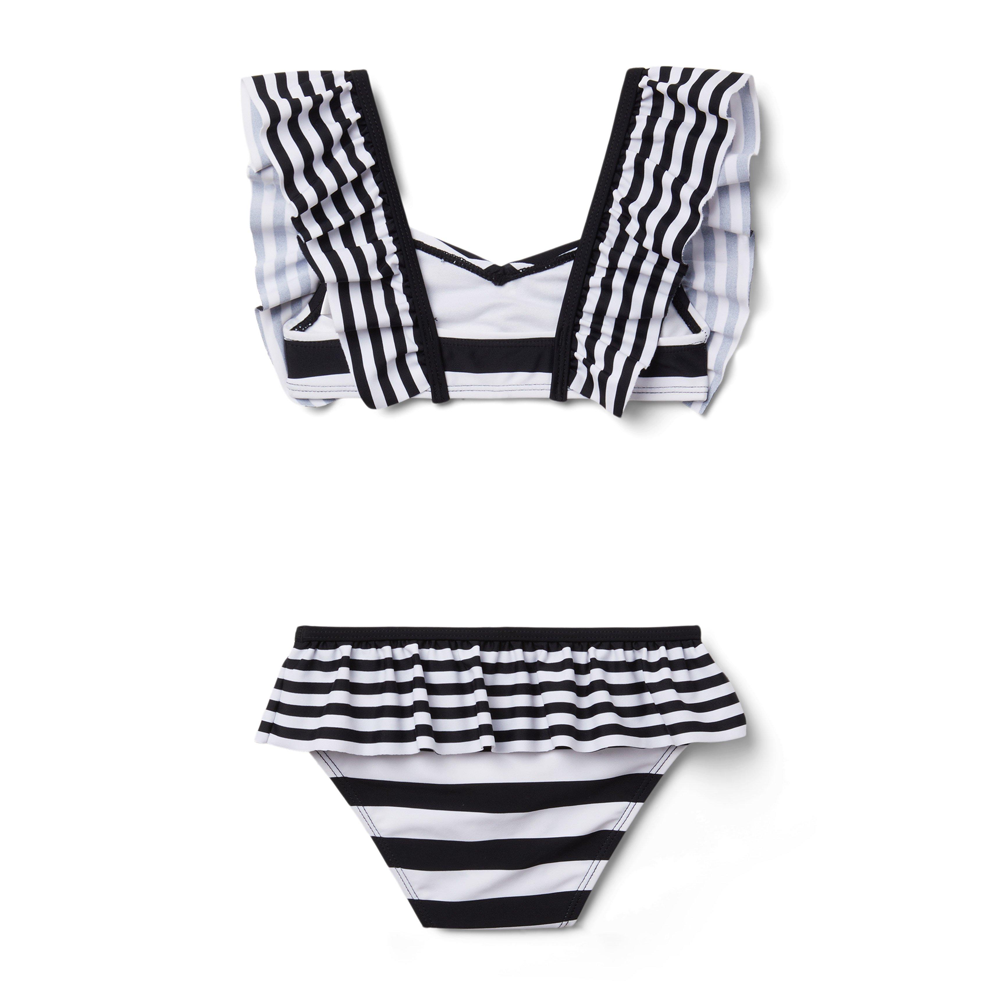 Striped Ruffle 2-Piece Swimsuit image number 1
