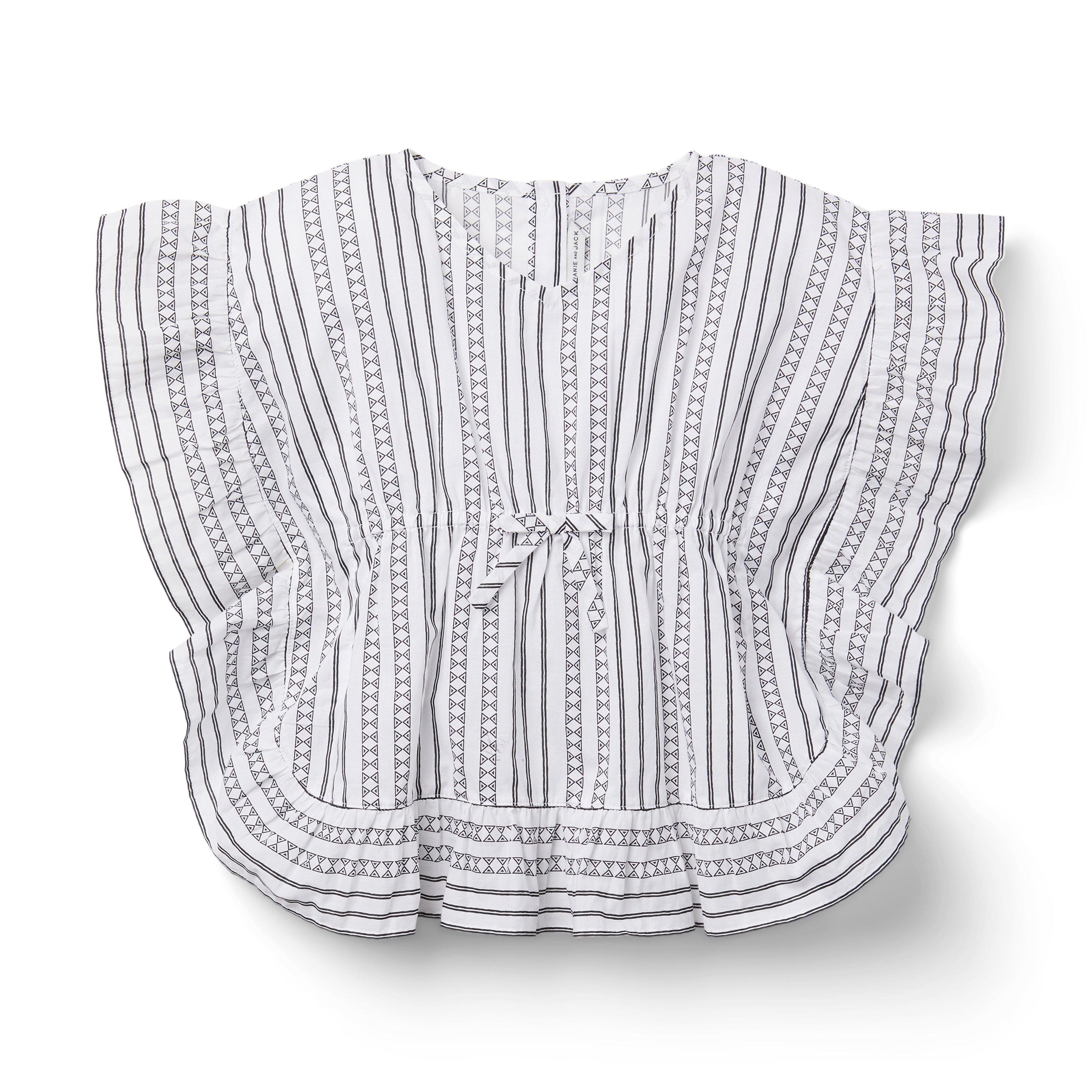 Geo Striped Swim Cover-Up image number 0