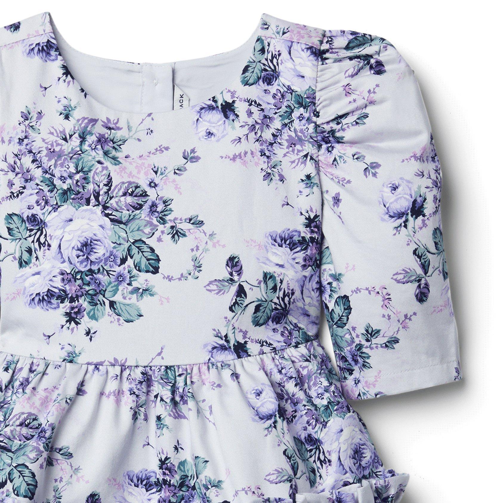 Floral Puff Sleeve Ruffle Dress image number 2