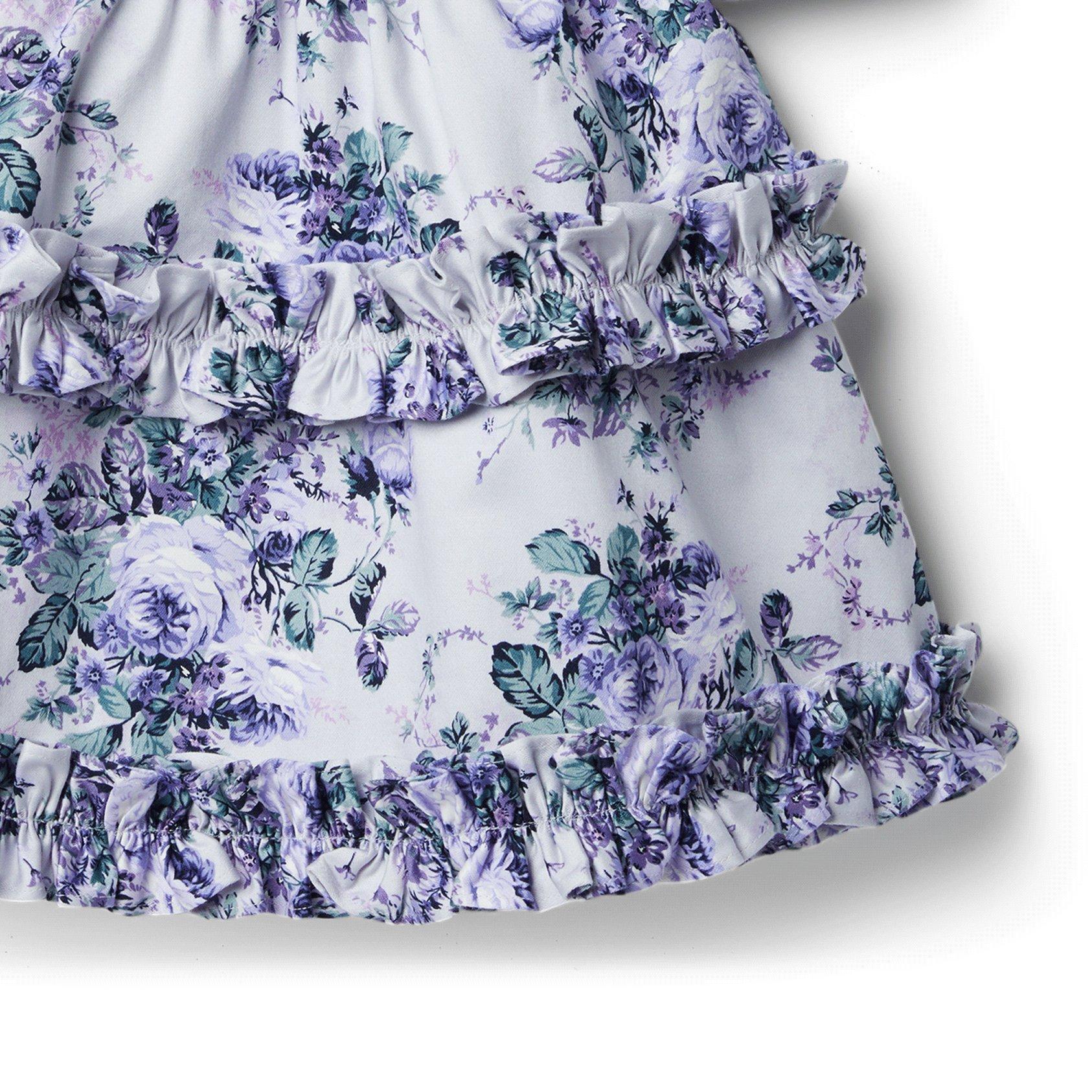Floral Puff Sleeve Ruffle Dress image number 3