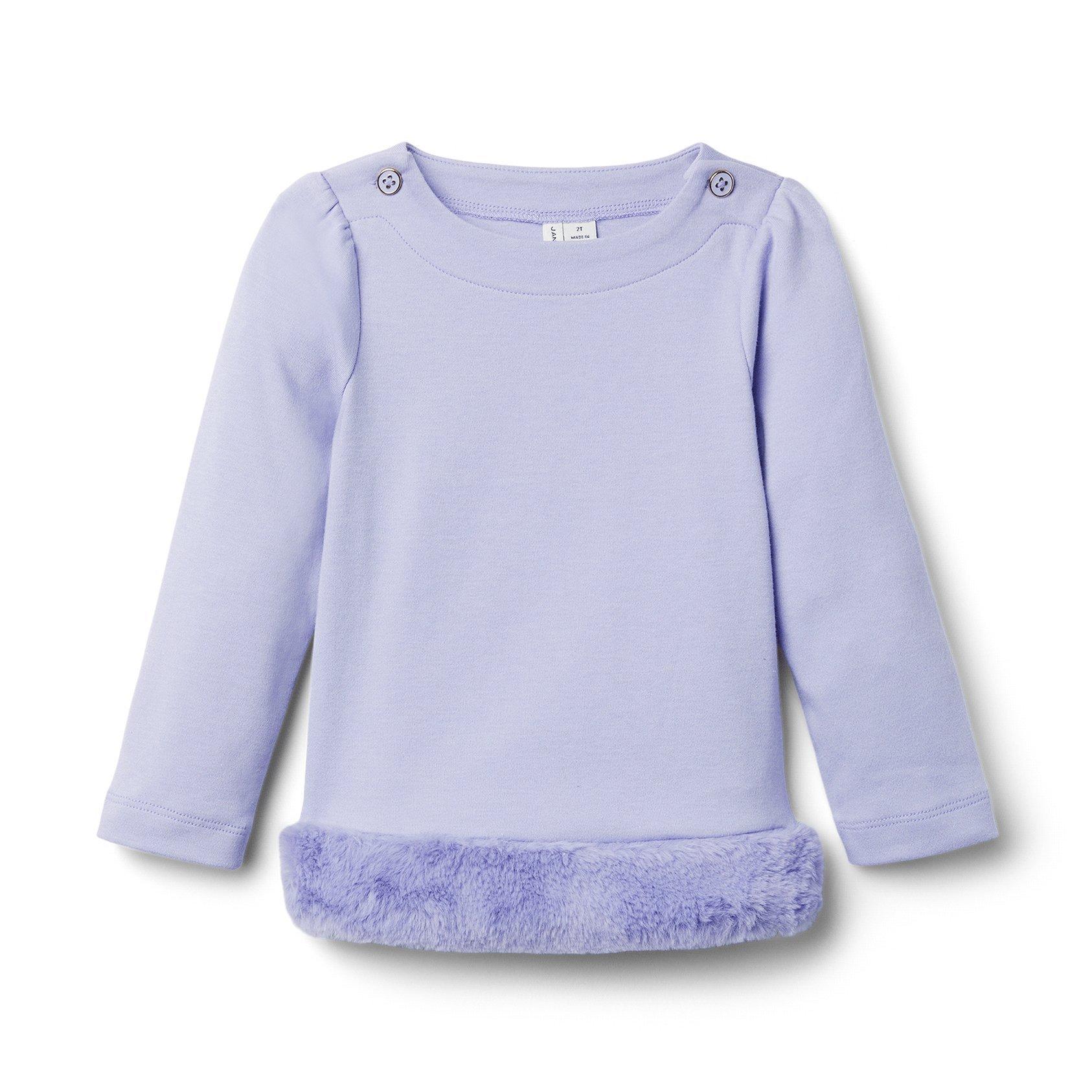 Faux Fur Trim Top image number 0