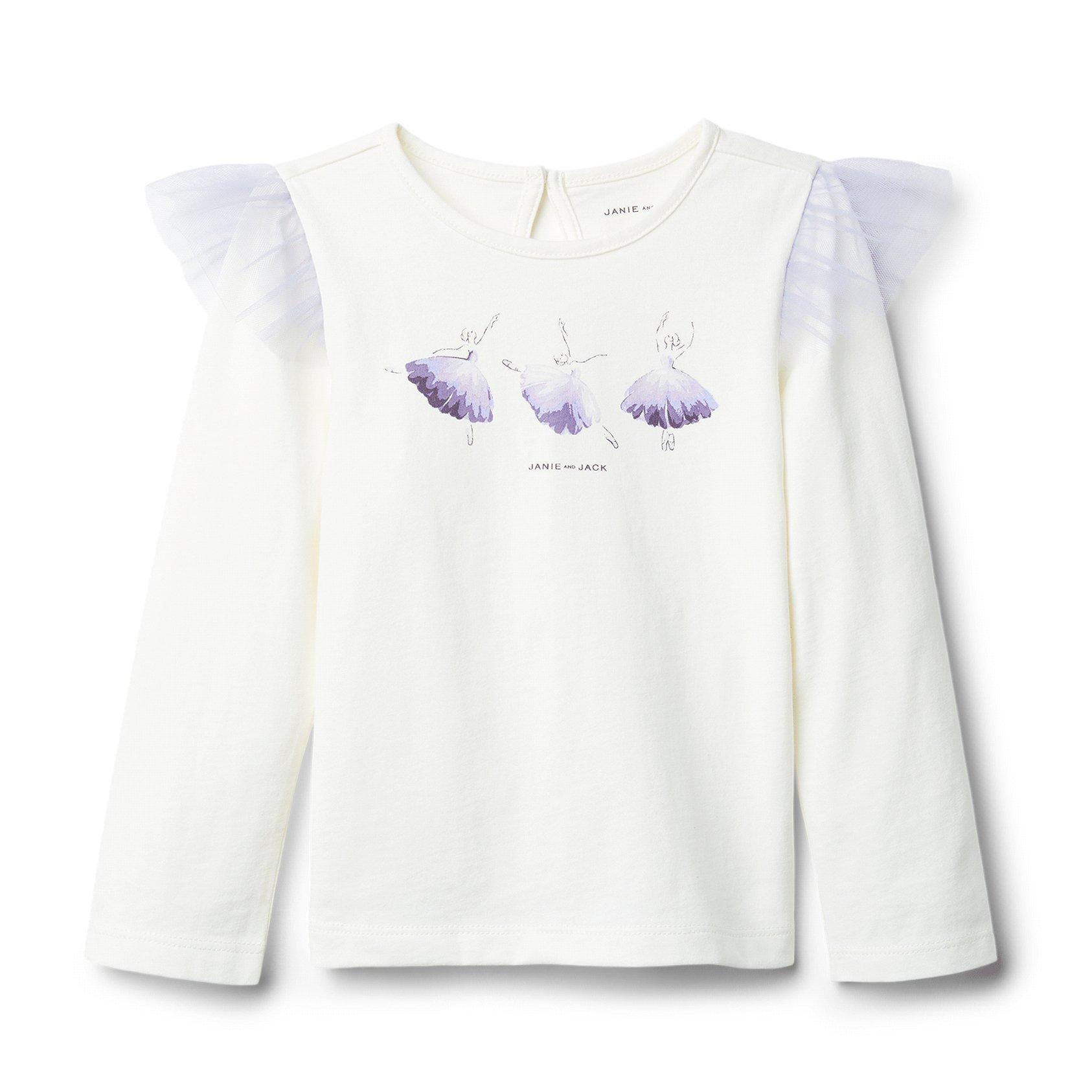 Ballerina Ruffle Shoulder Tee