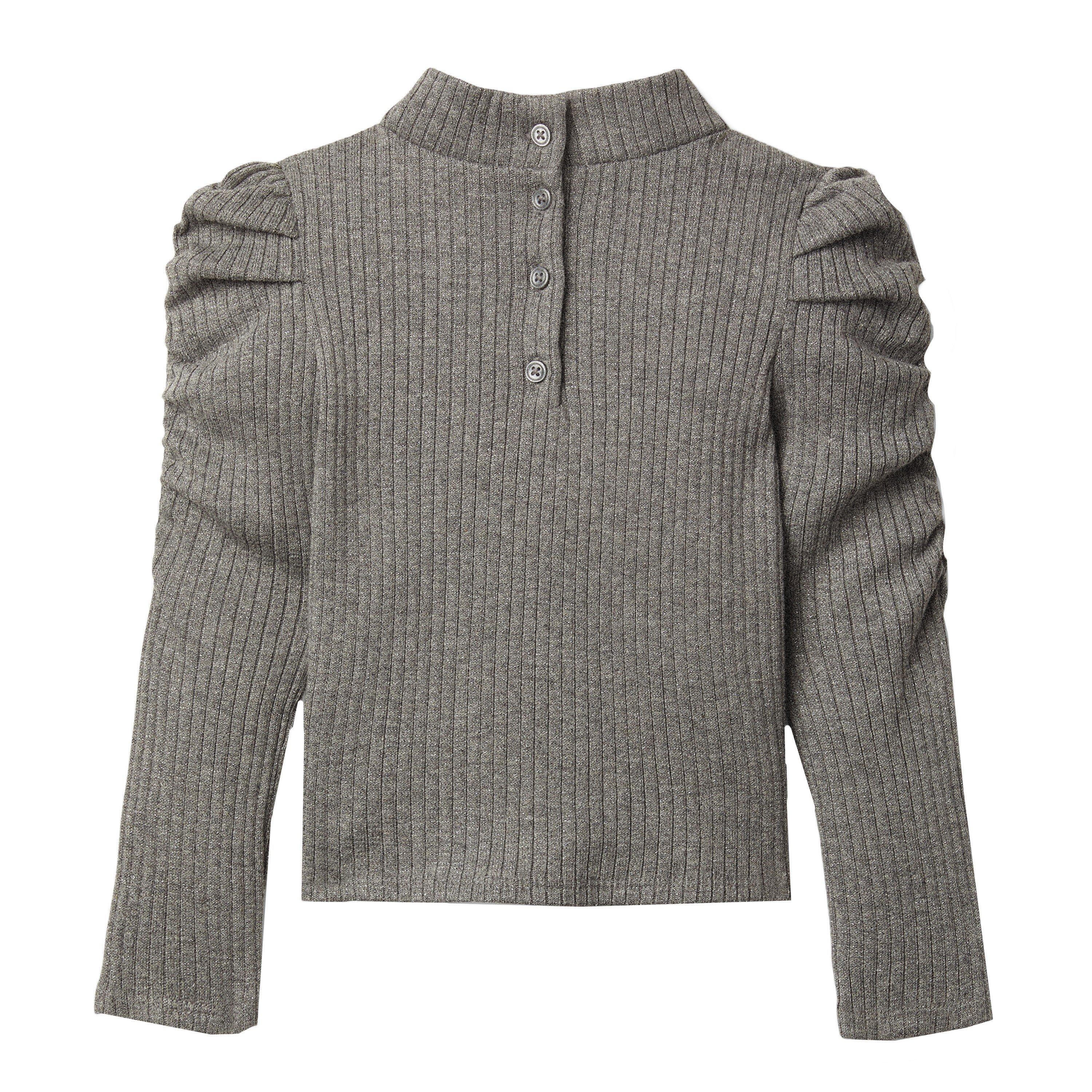 Metallic Puff Sleeve Top image number 1