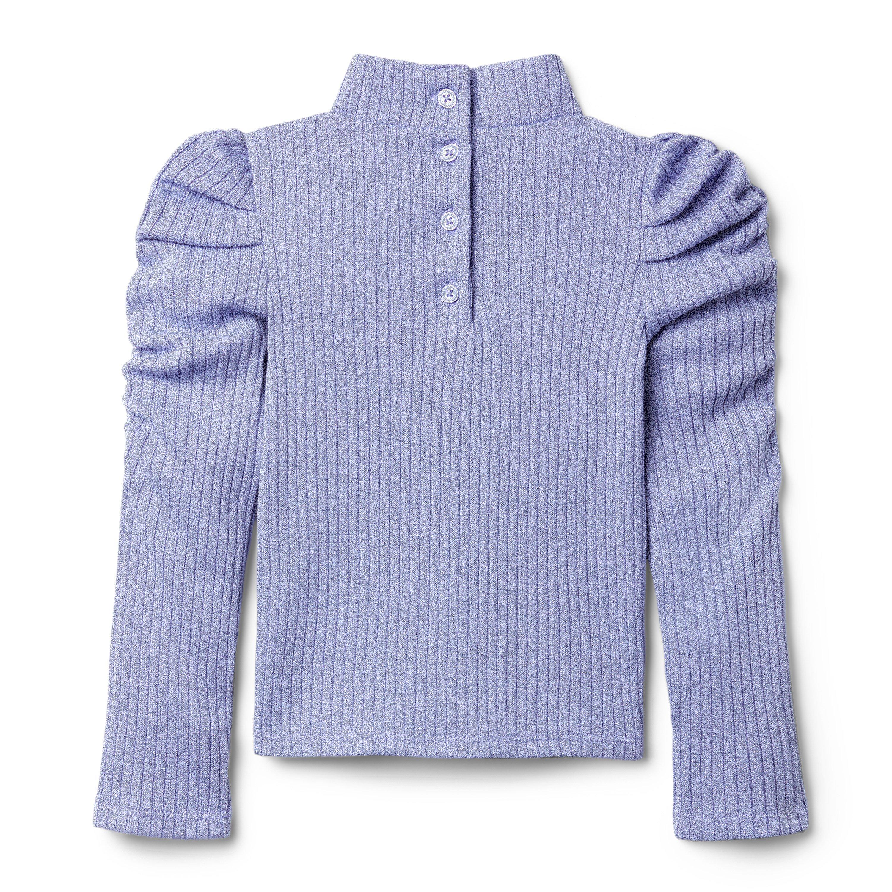 Metallic Puff Sleeve Top image number 1