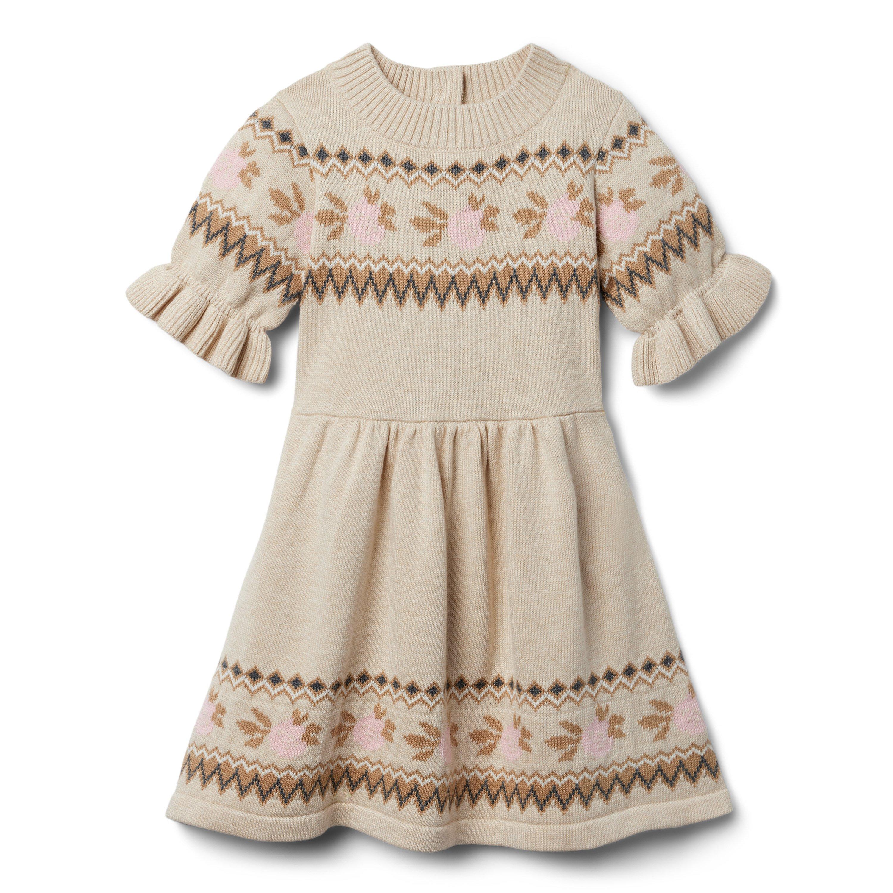Fair Isle Flowers Sweater Dress image number 0