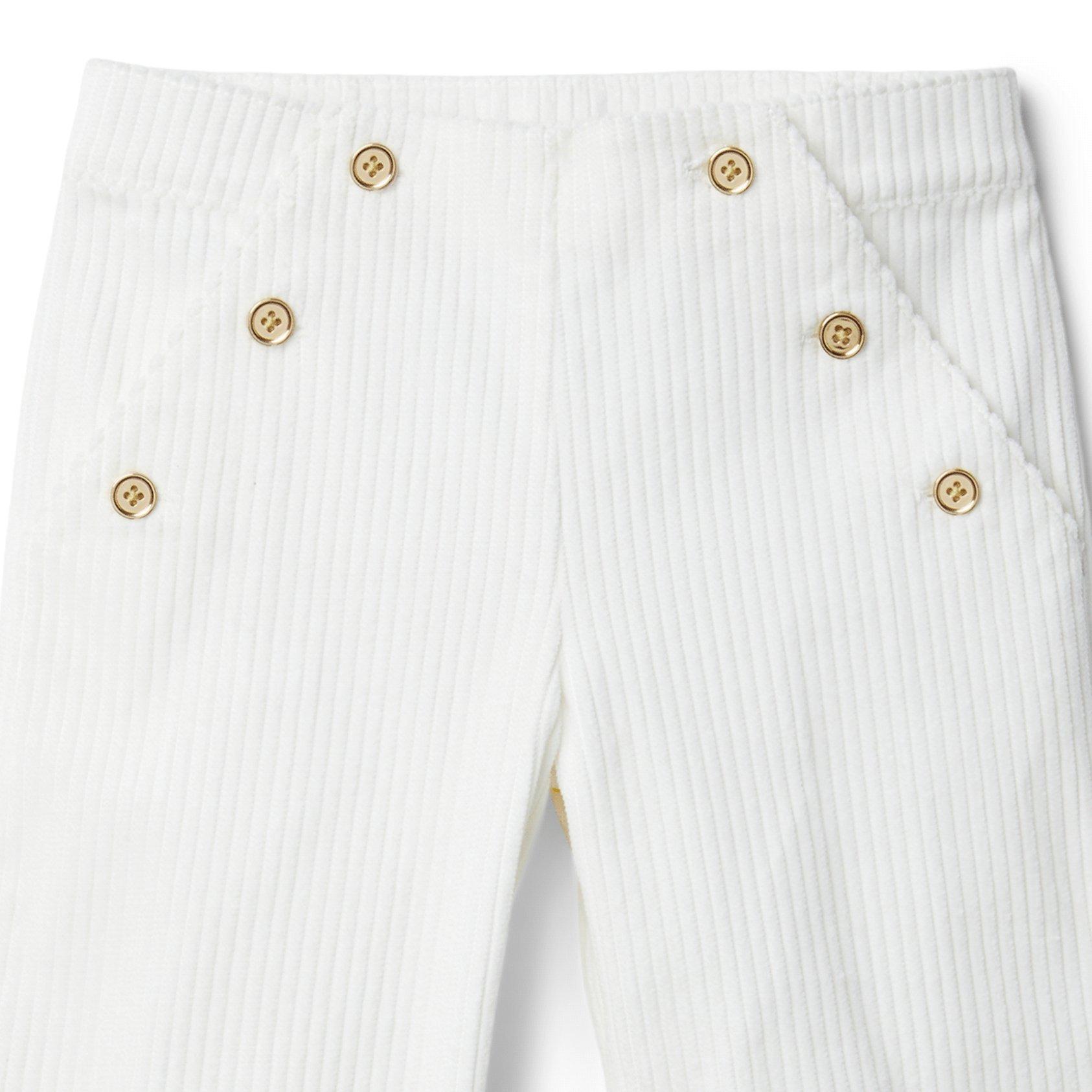Girl Cream And Sugar Wide Leg Corduroy Sailor Pant by Janie and Jack