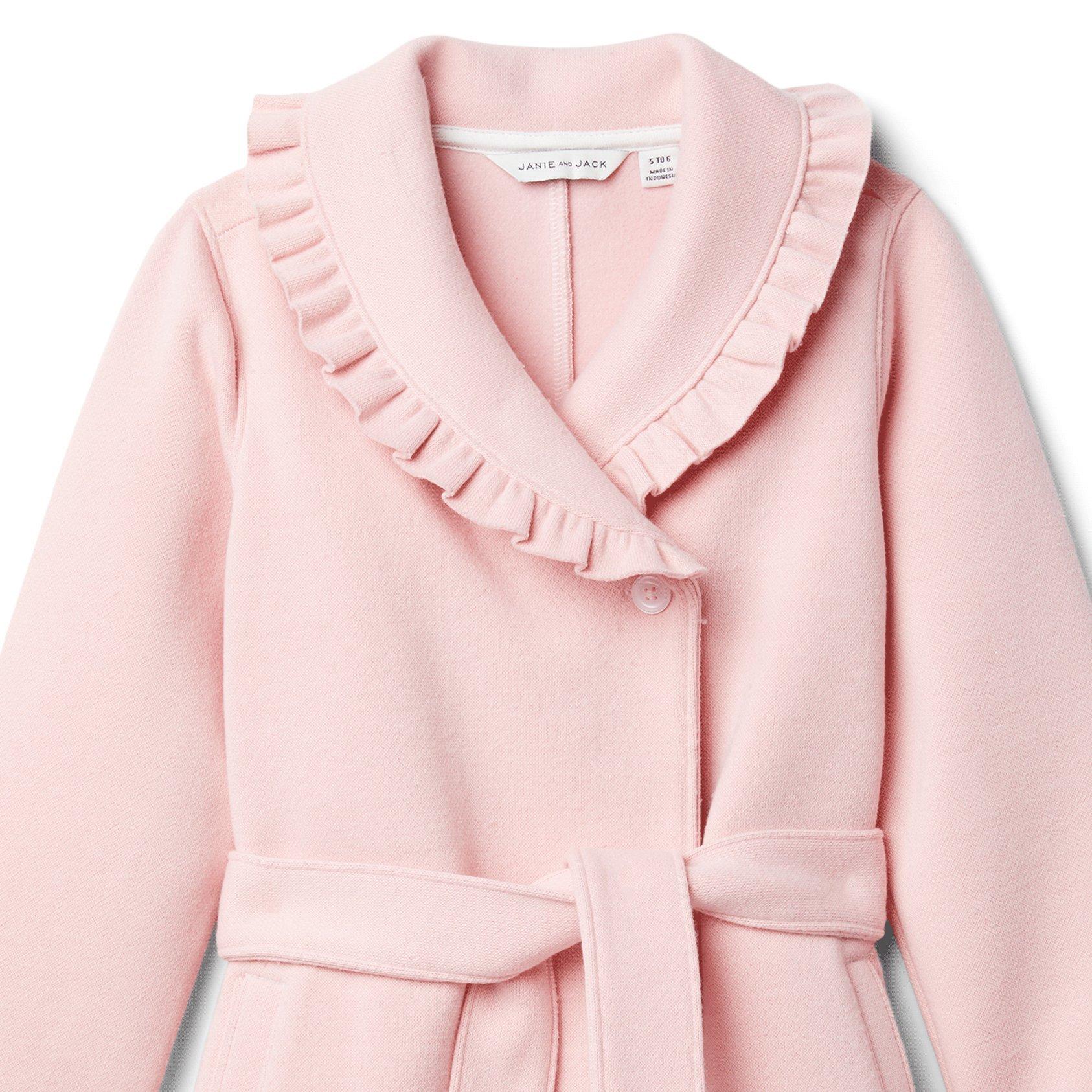 Ruffle Trim Wrap Coat image number 2