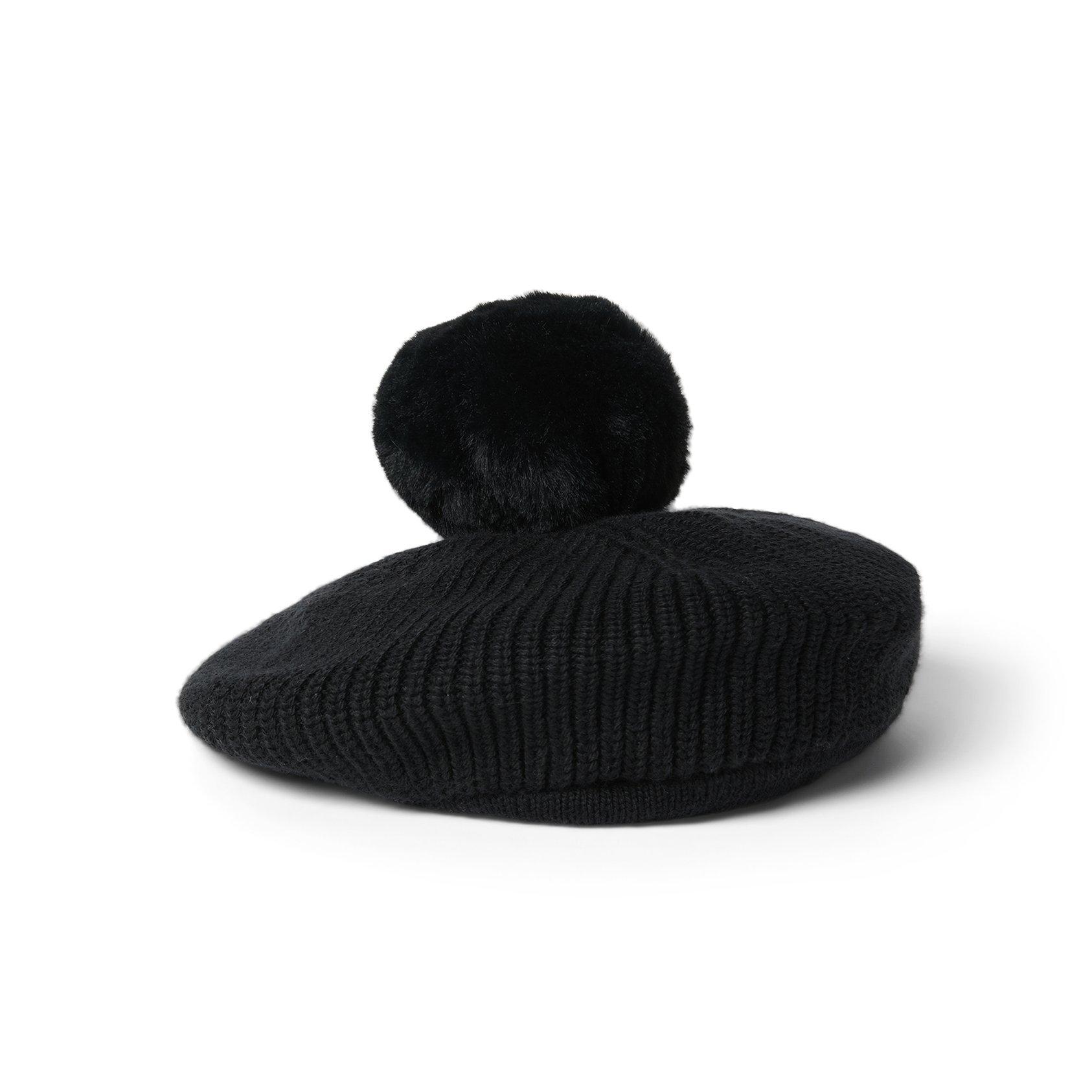 Faux Fur Pom Sweater Beret image number 0