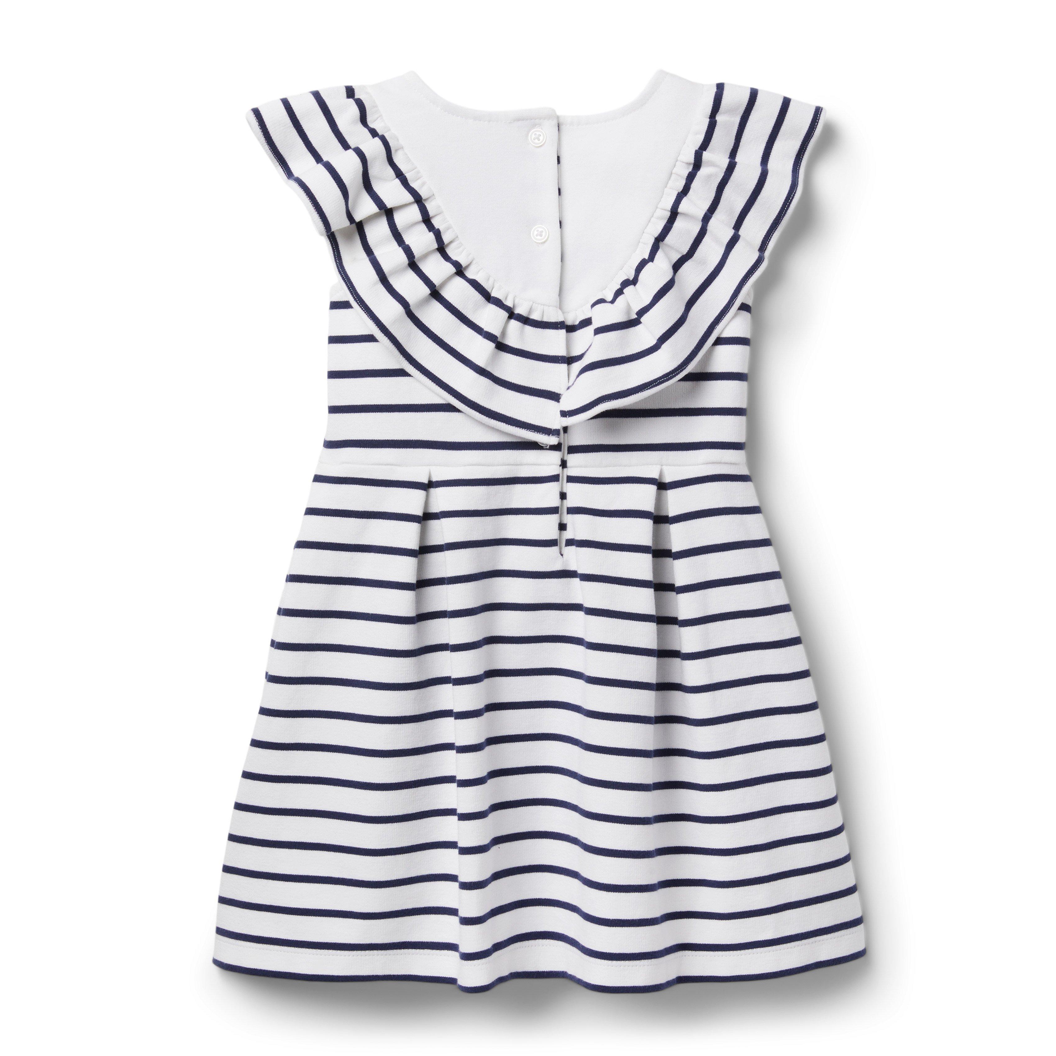 Striped Ruffle Ponte Dress image number 1