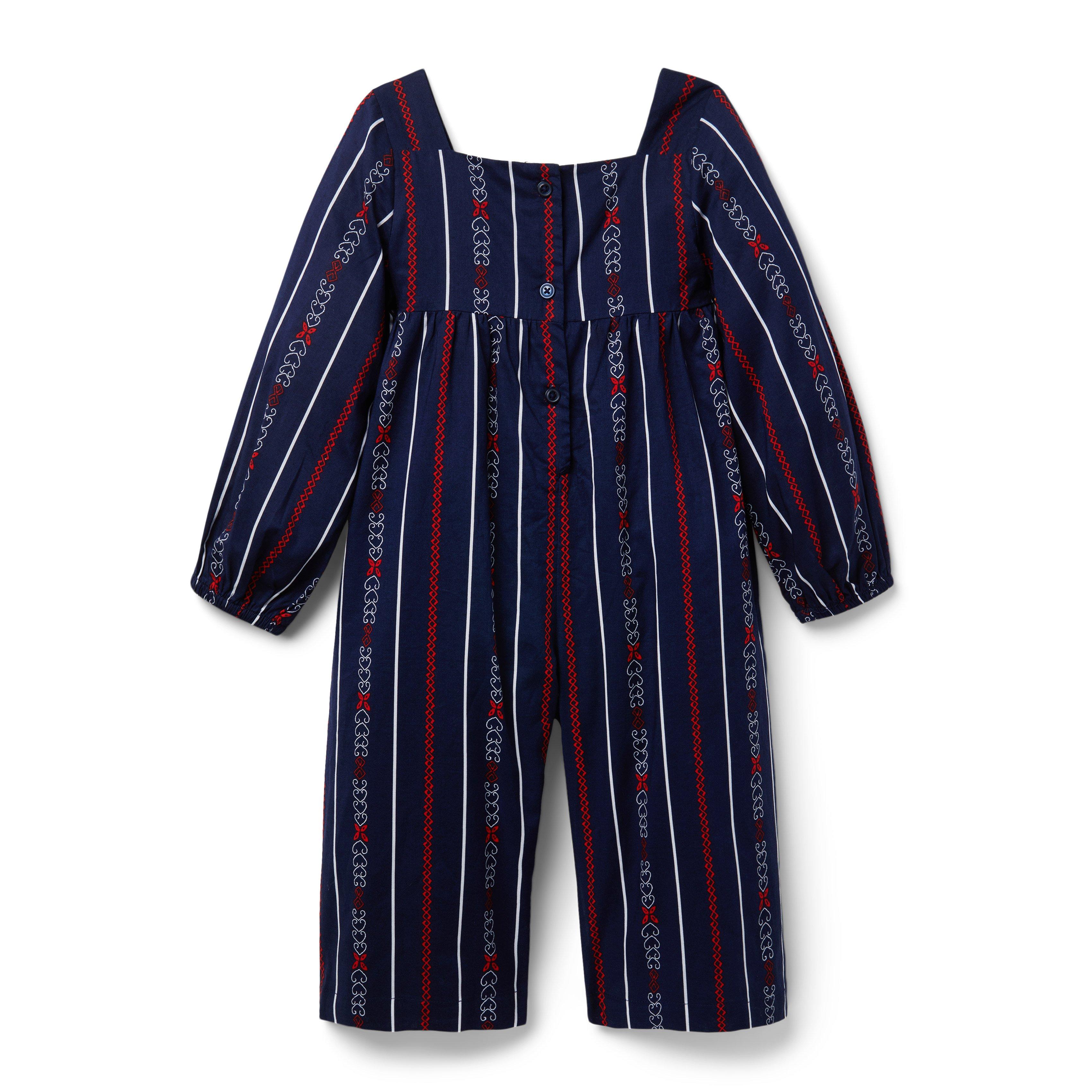Embroidered Wide Leg Jumpsuit image number 1