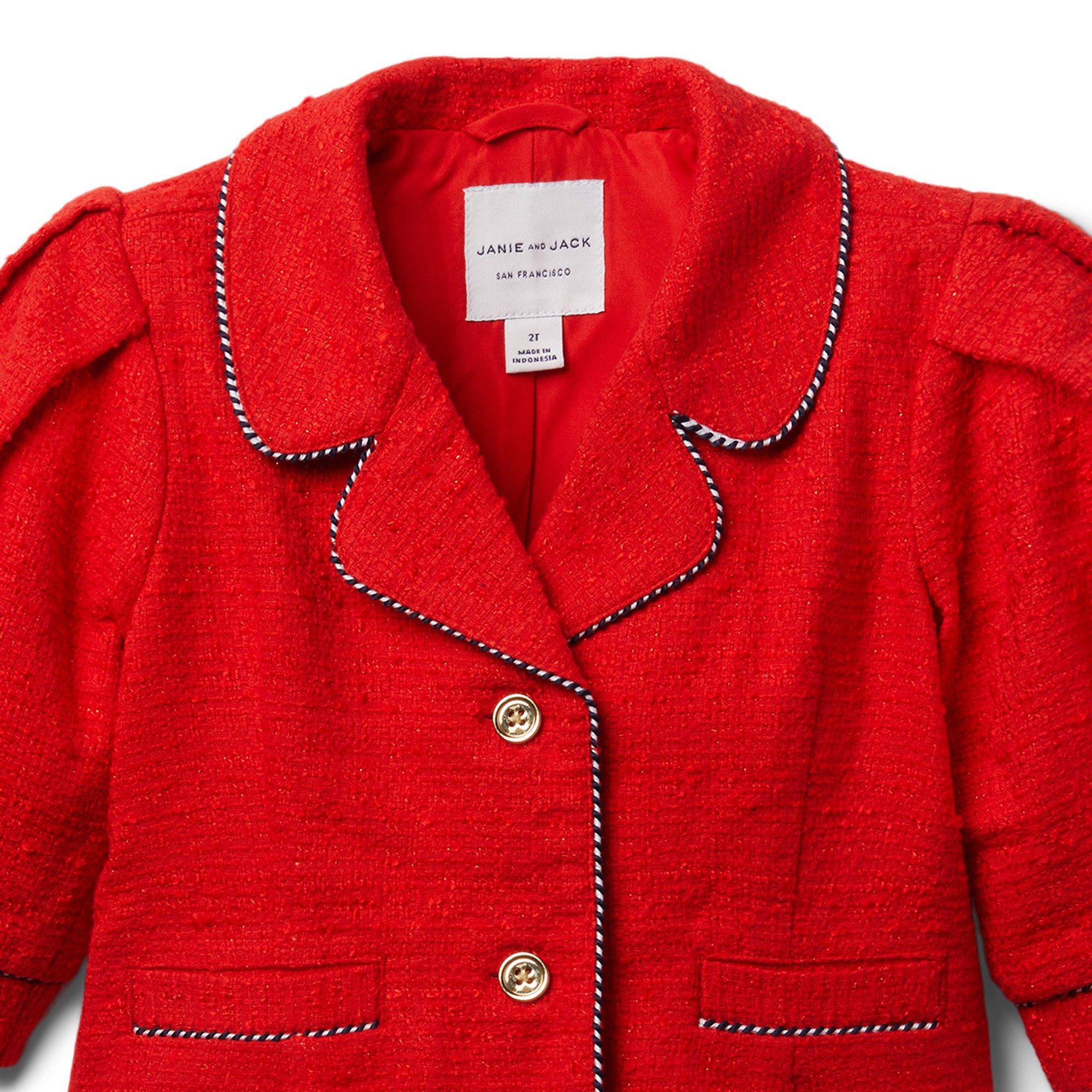 Puff Sleeve Tweed Jacket image number 2