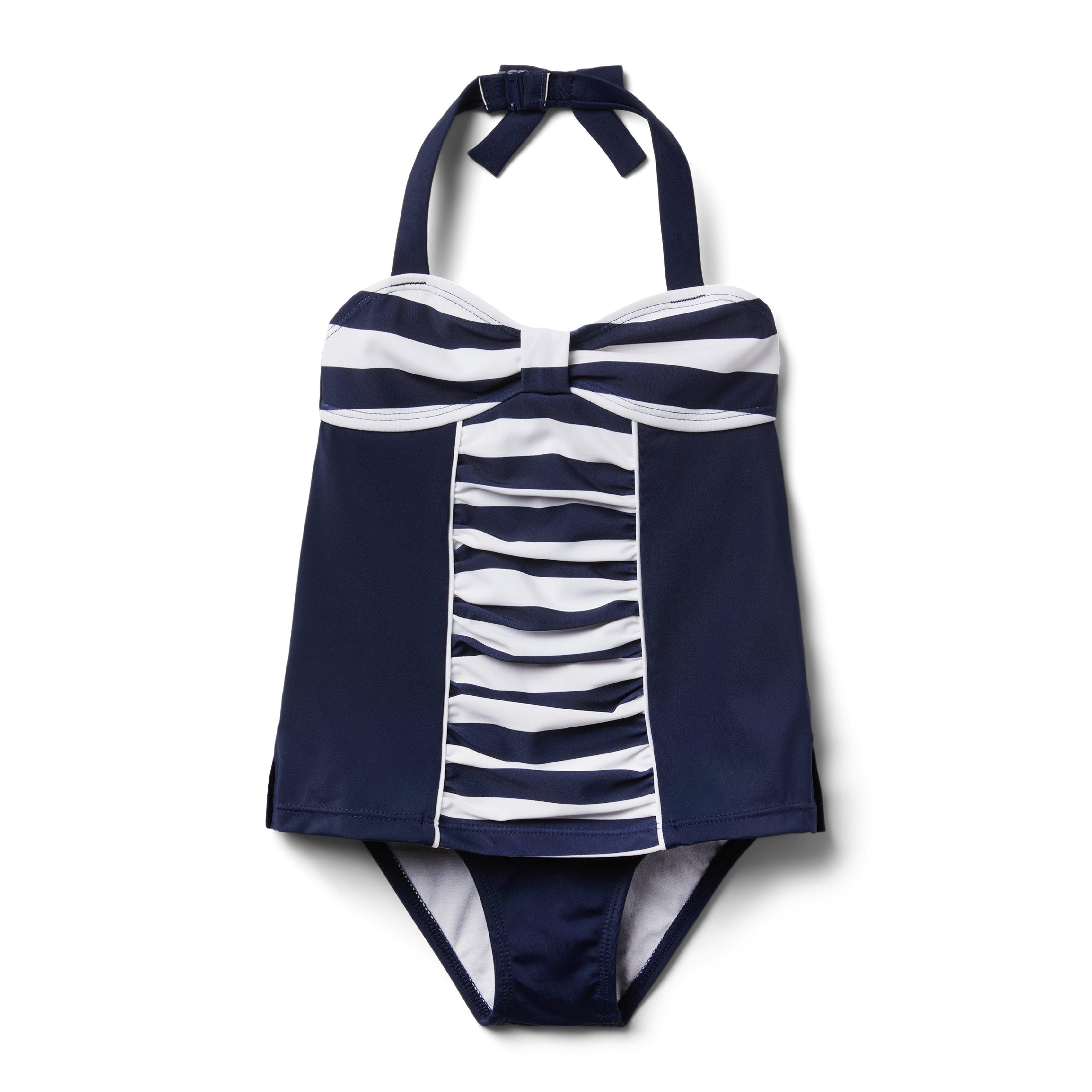 Striped Halter Swimsuit image number 0