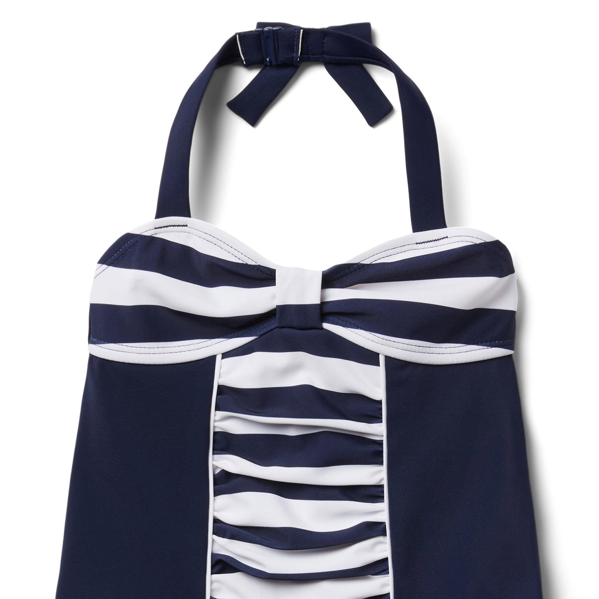 Striped Halter Swimsuit image number 1