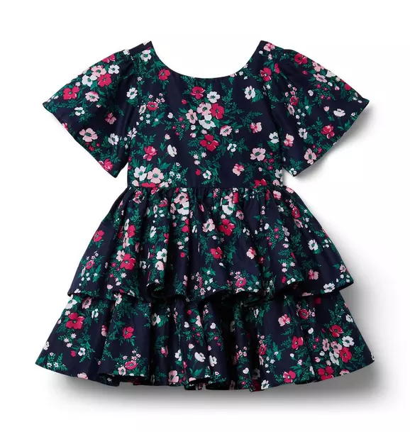 Janie and Jack Floral Tiered Ruffle Dress