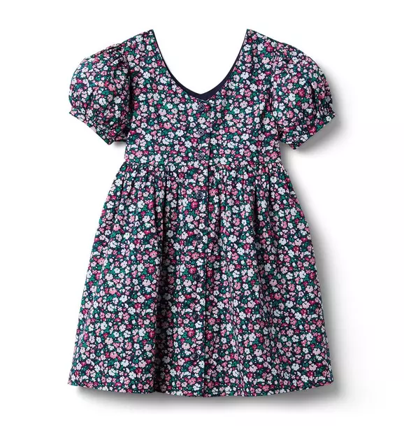 Janie and Jack Floral Puff Sleeve Dress