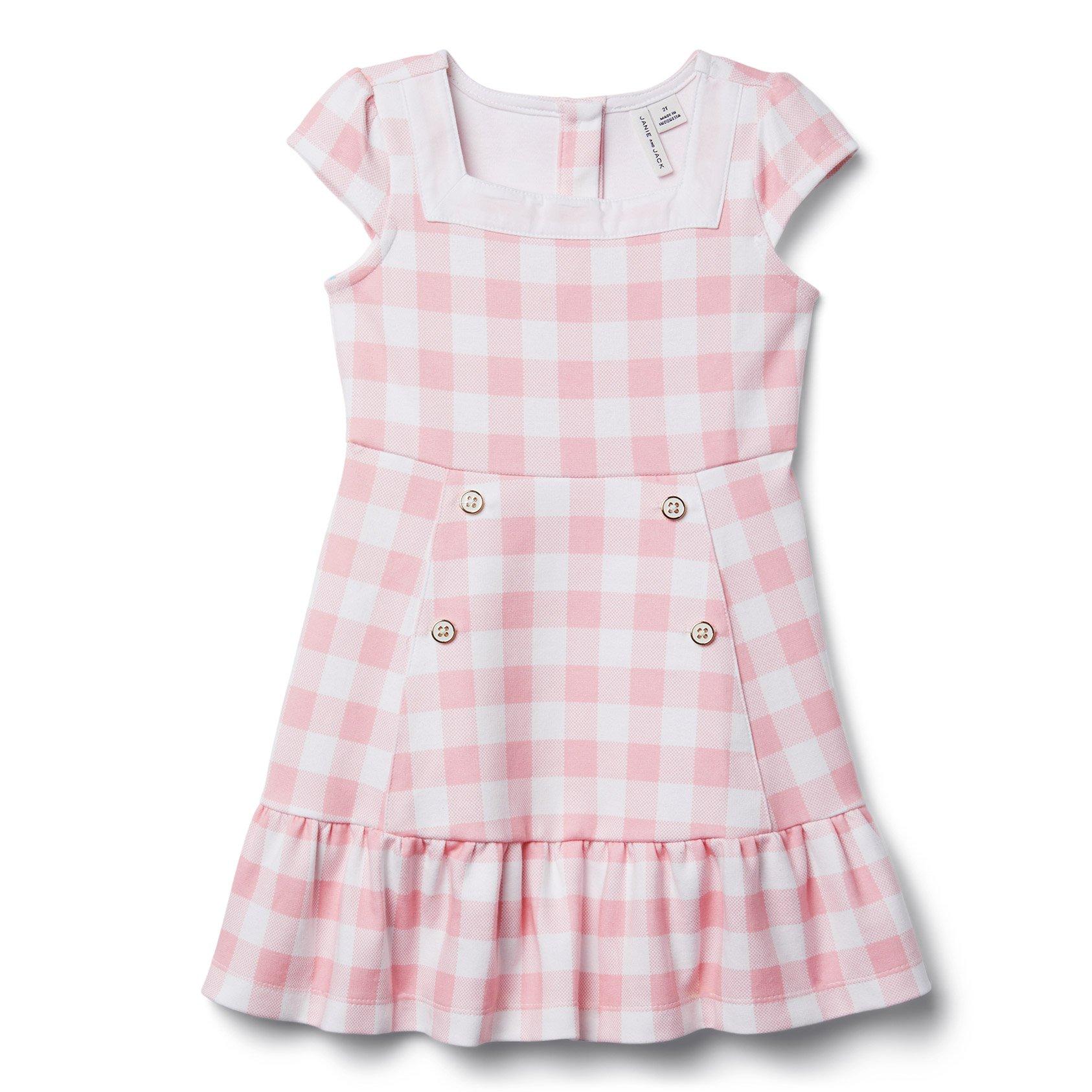 pink and white gingham Barmaid dress – jeannienitroclothing