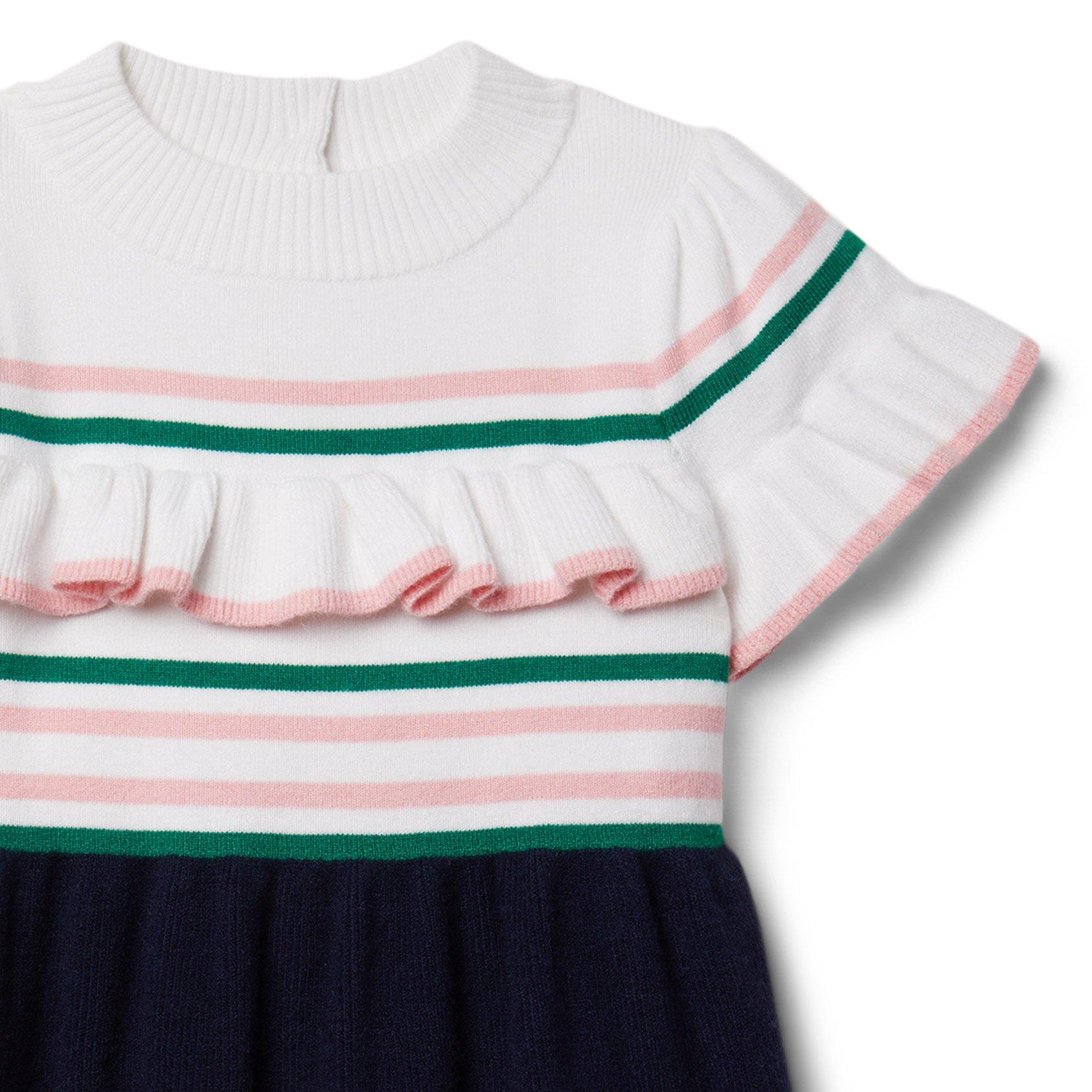 Colorblocked Ruffle Sweater Dress image number 2