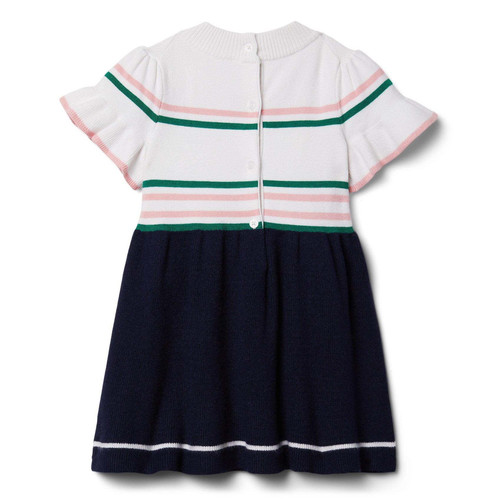 Colorblocked Ruffle Sweater Dress image number 1