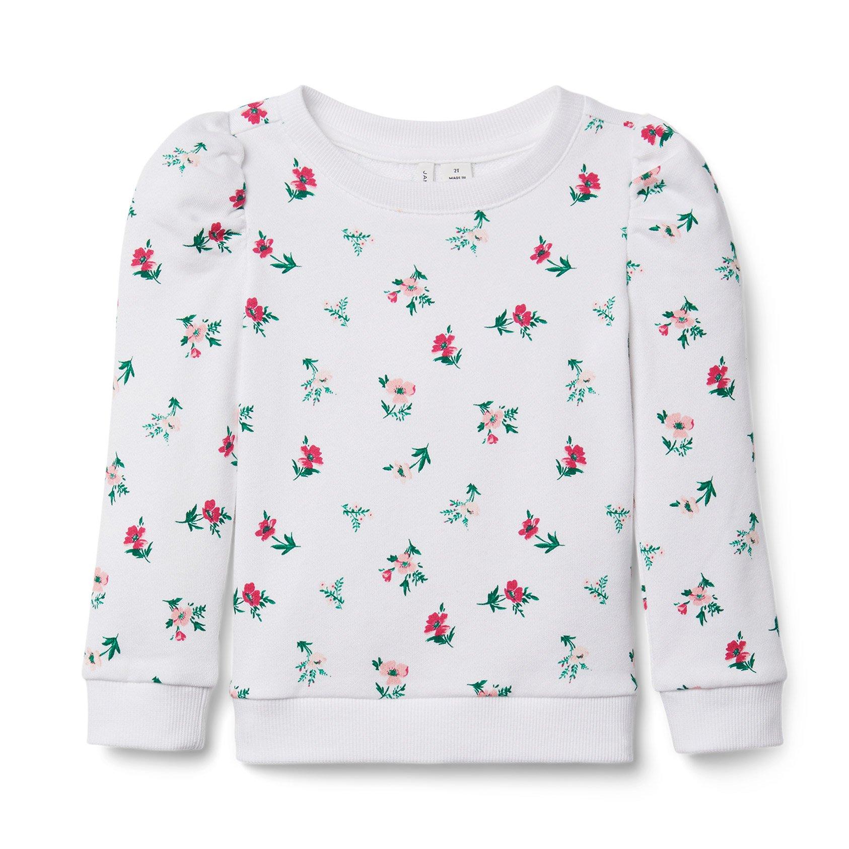 Floral Puff Sleeve Sweatshirt image number 0