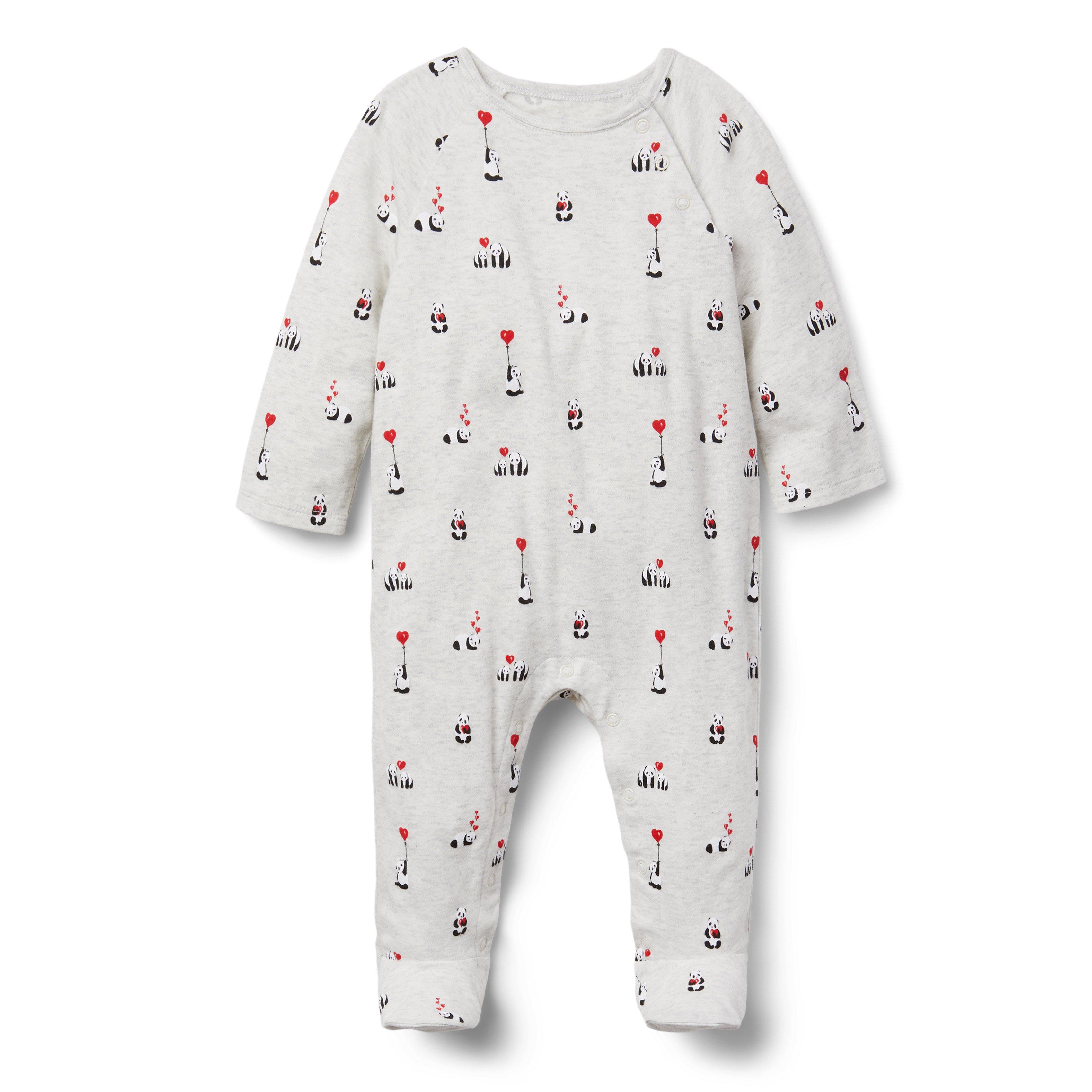 Baby Panda Heart Footed 1-Piece image number 0