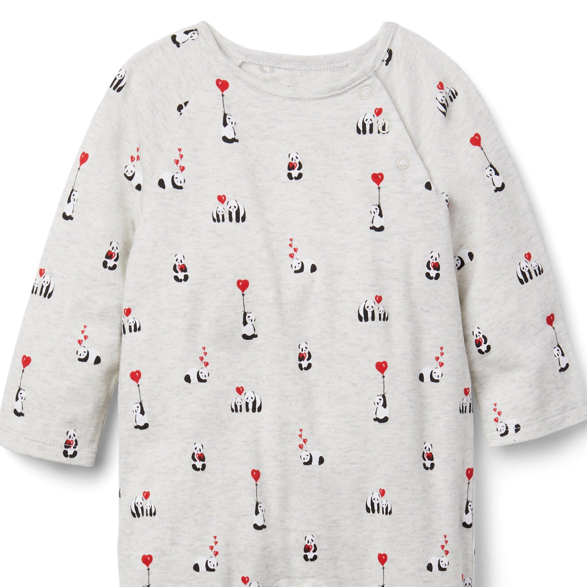 Baby Panda Heart Footed 1-Piece image number 2