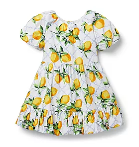 Lemon Puff Sleeve Dress