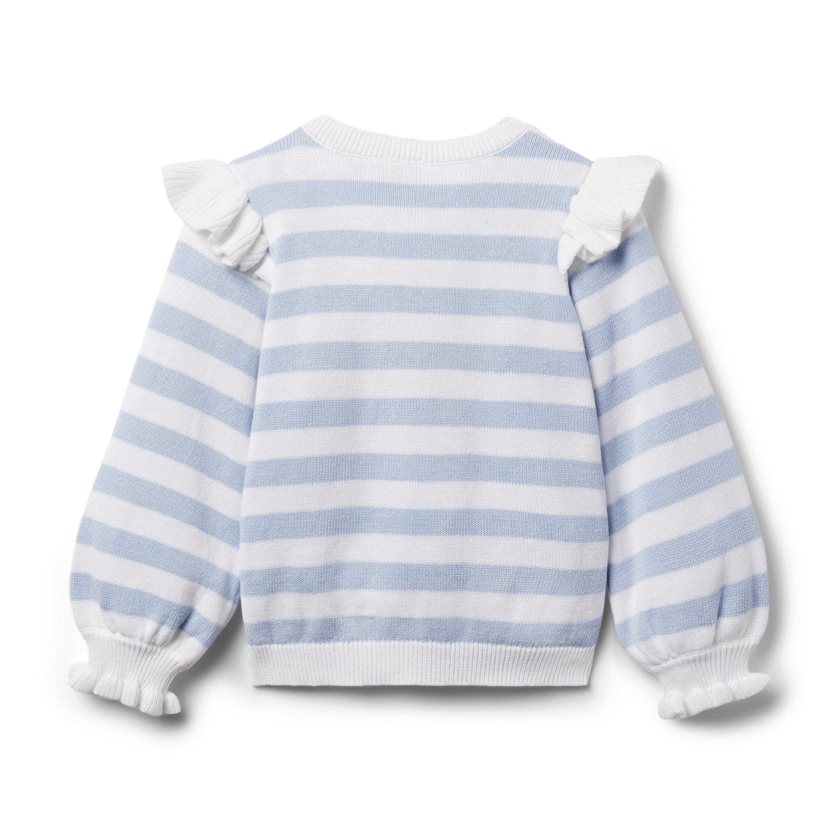 Striped Ruffle Lemon Sweater image number 1