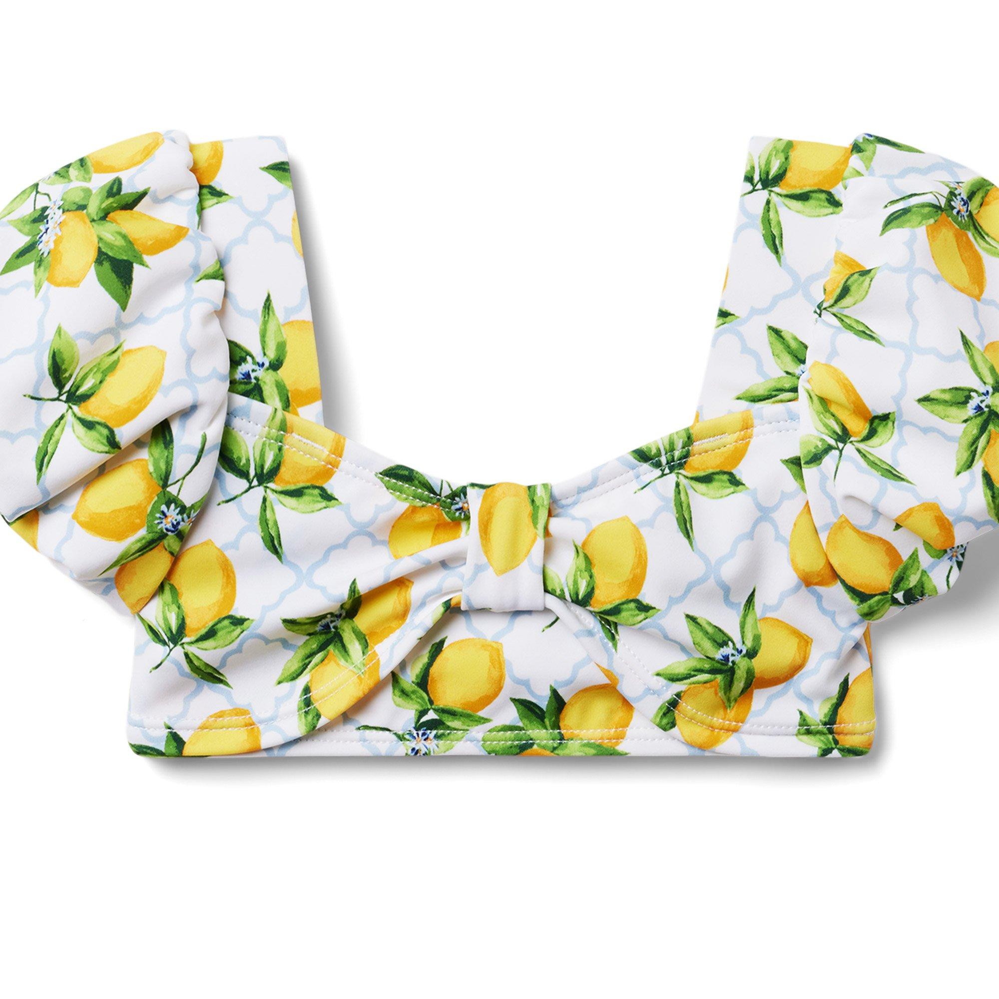 Lemon Puff Sleeve 2-Piece Swimsuit image number 4