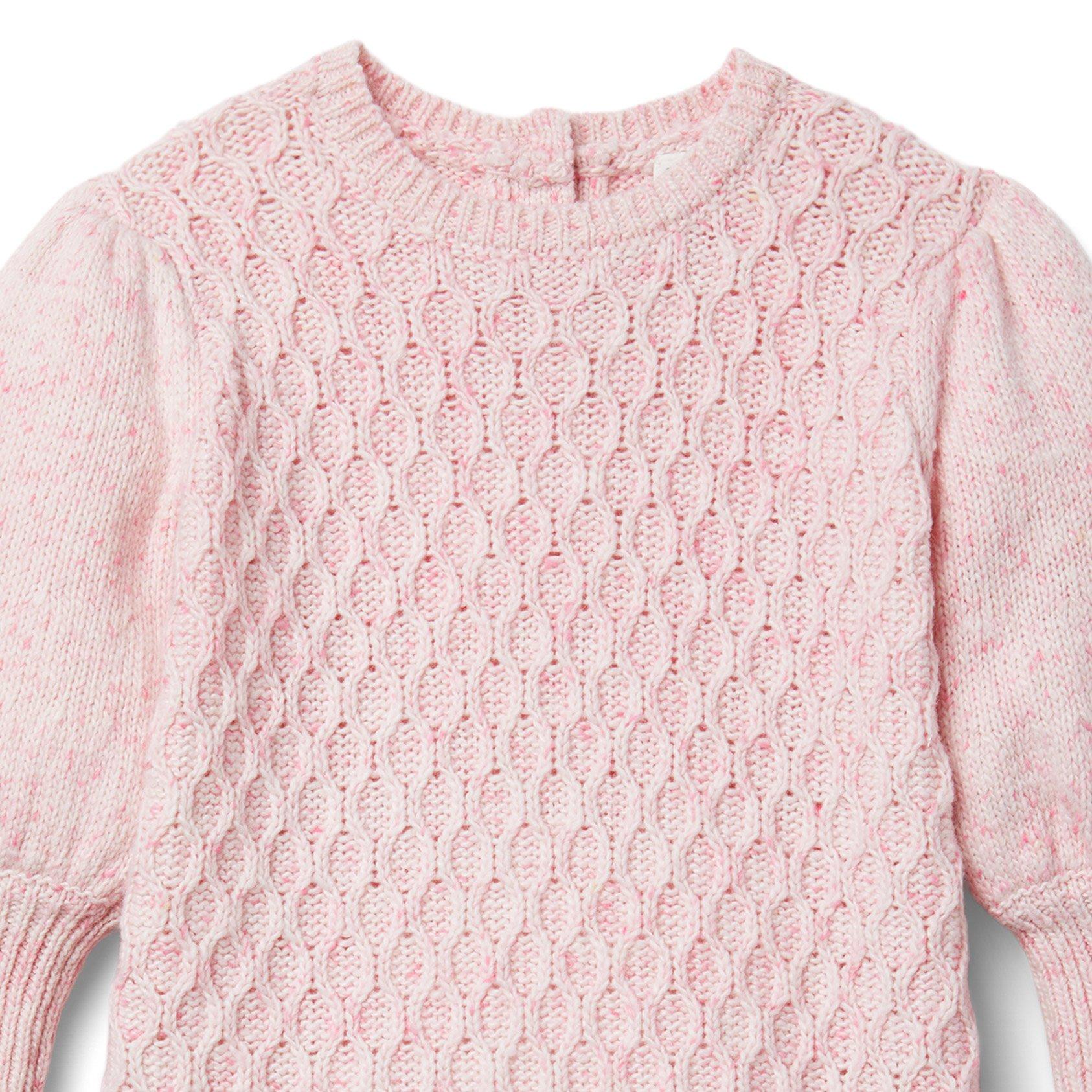 Puff Sleeve Marled Sweater Dress image number 2
