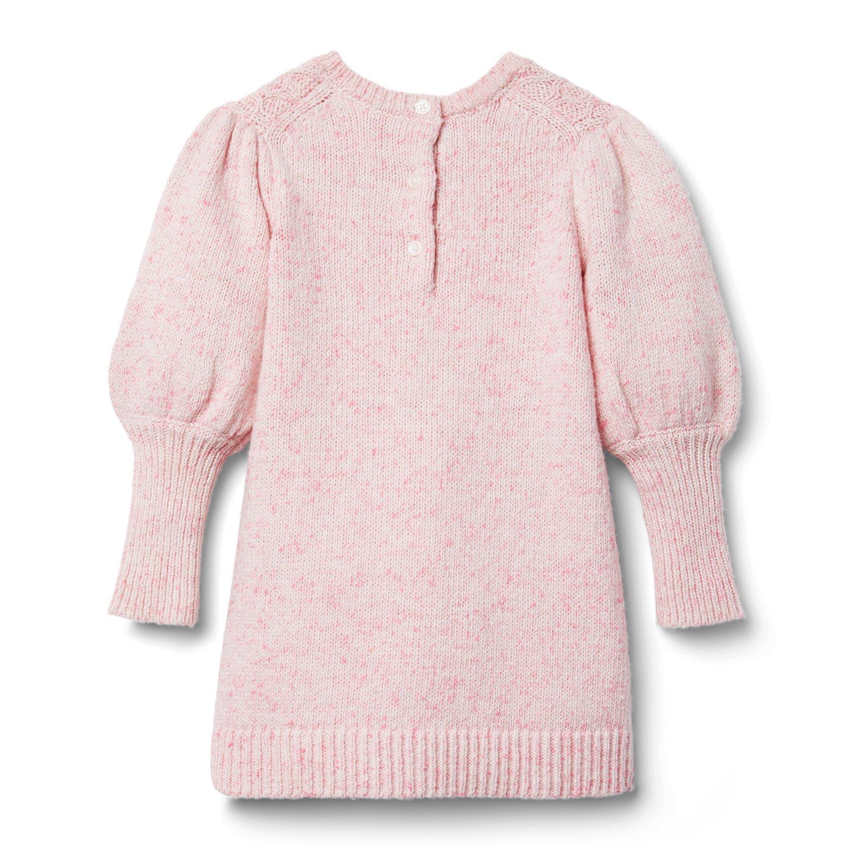 Puff Sleeve Marled Sweater Dress image number 1