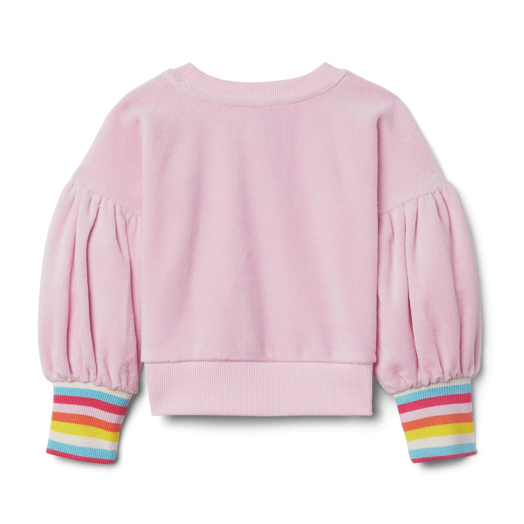 Rainbow Cuff Velour Sweatshirt image number 2