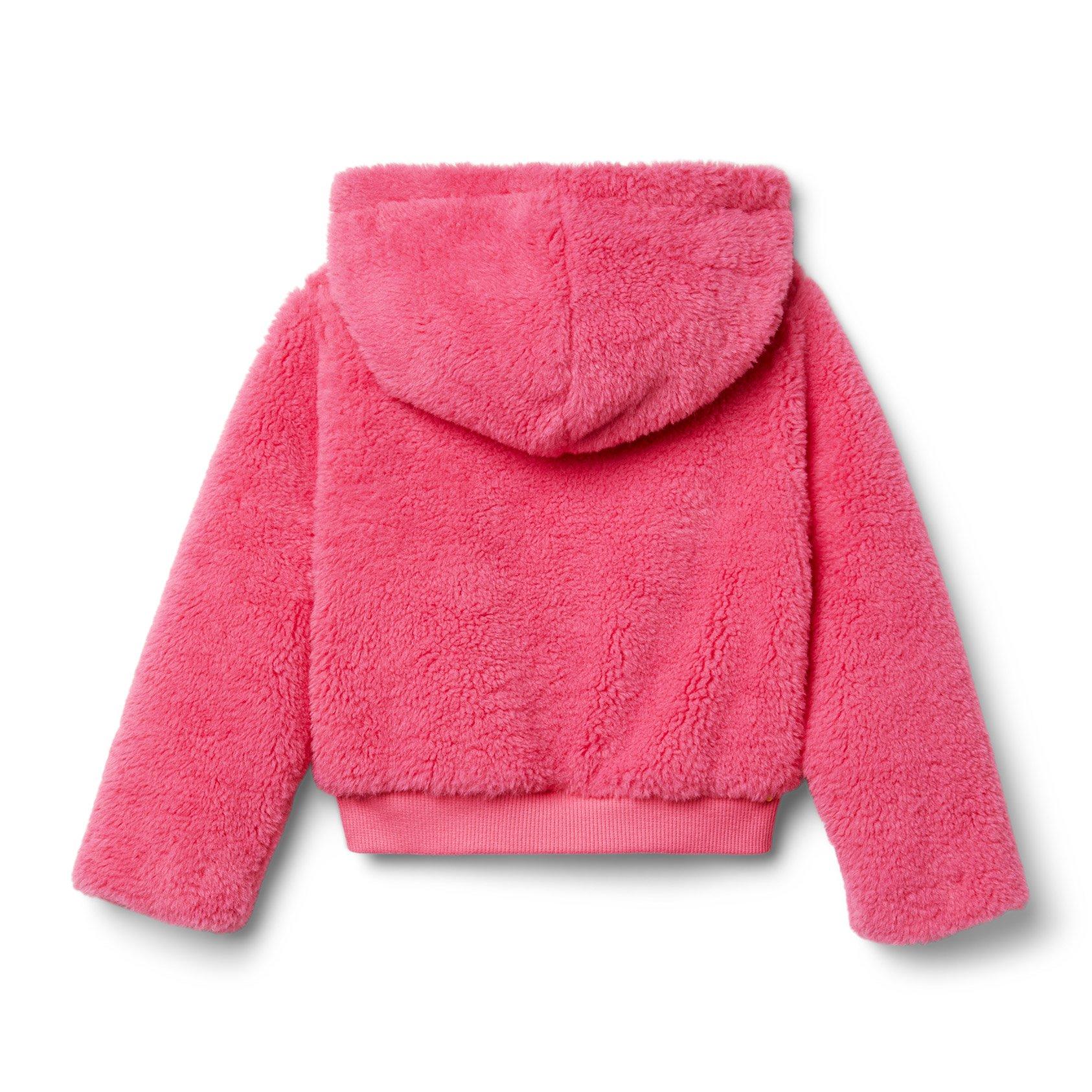 Girl Hot Pink Sherpa Hooded Jacket by Janie and Jack