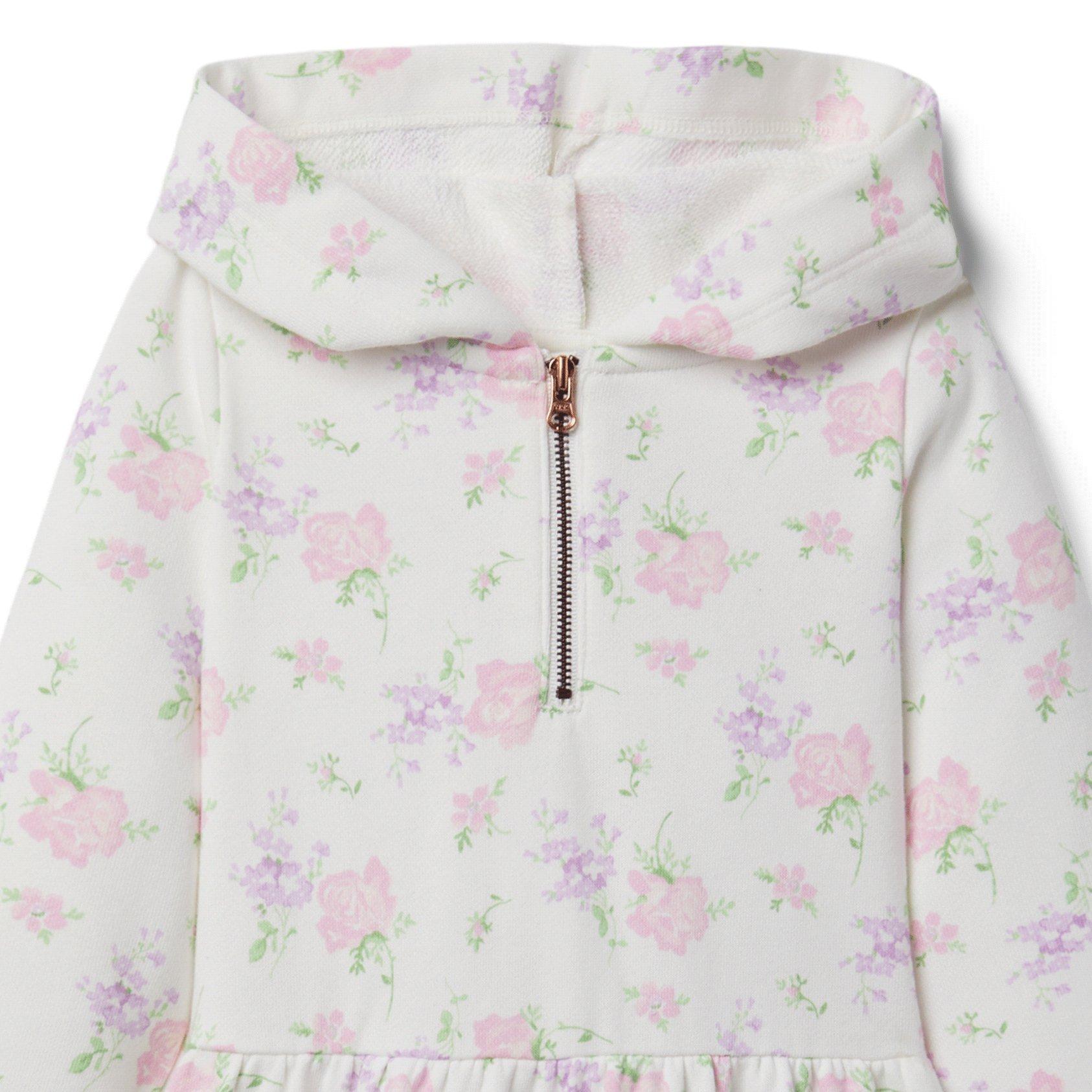 Floral Hooded Half-Zip Dress image number 2