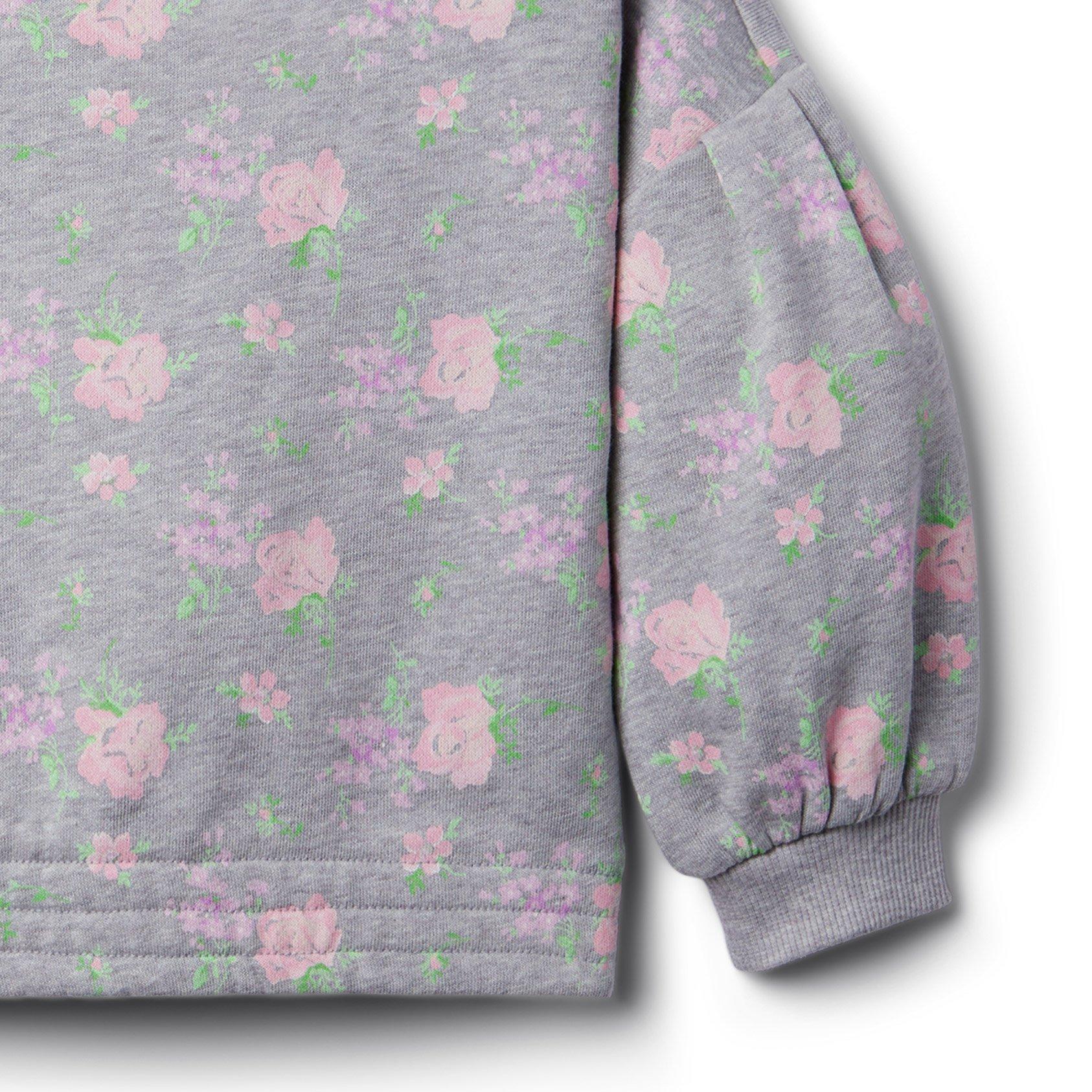 Floral Puff Sleeve Sweatshirt image number 2