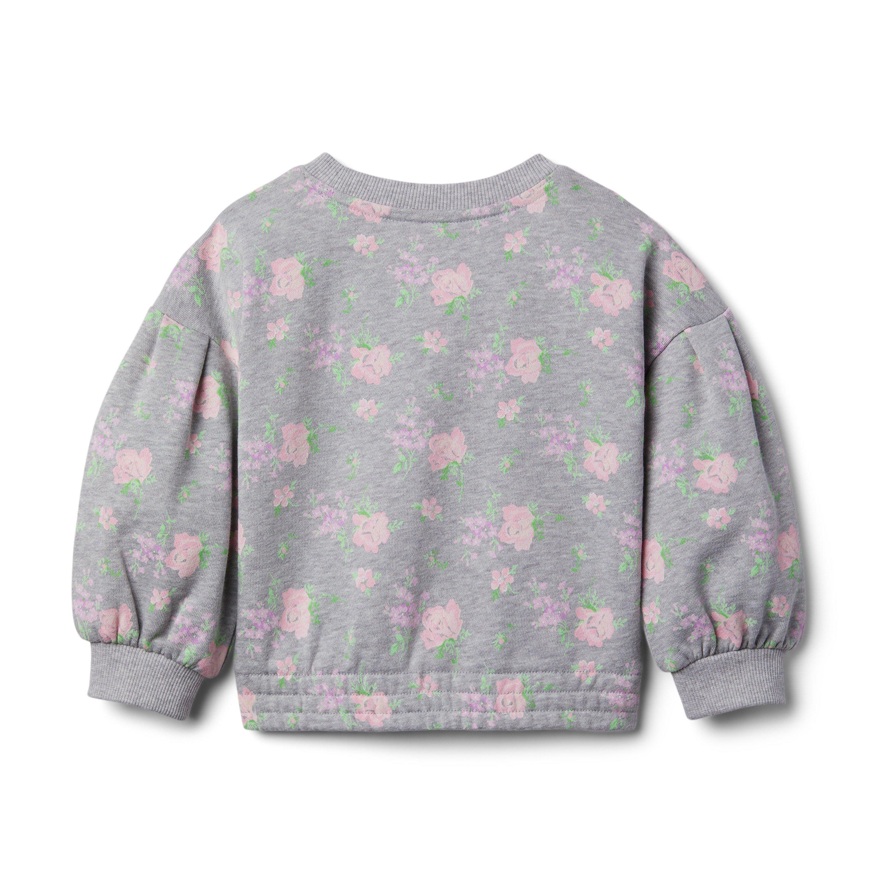 Floral Puff Sleeve Sweatshirt image number 1