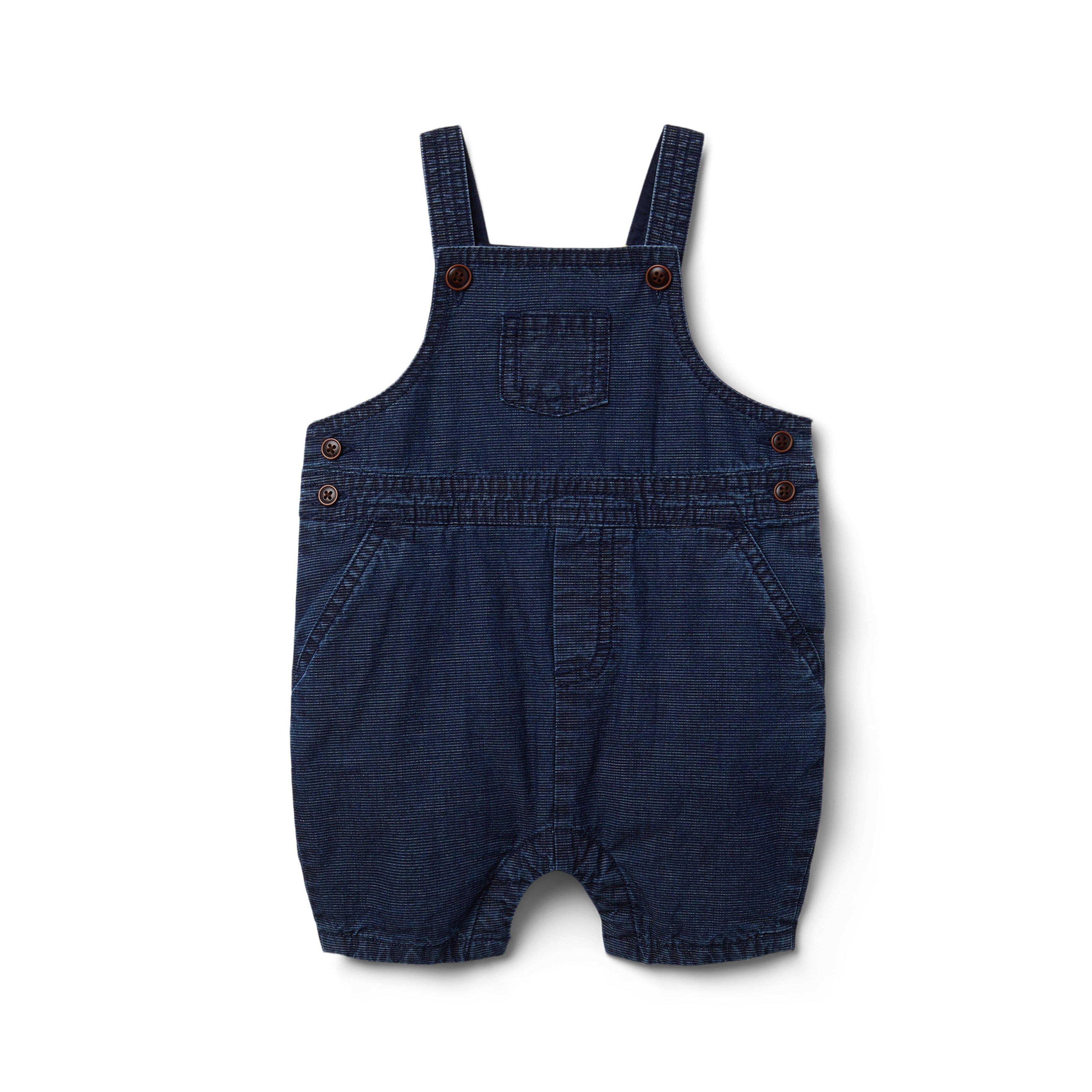 Baby Striped Denim Overall image number 0
