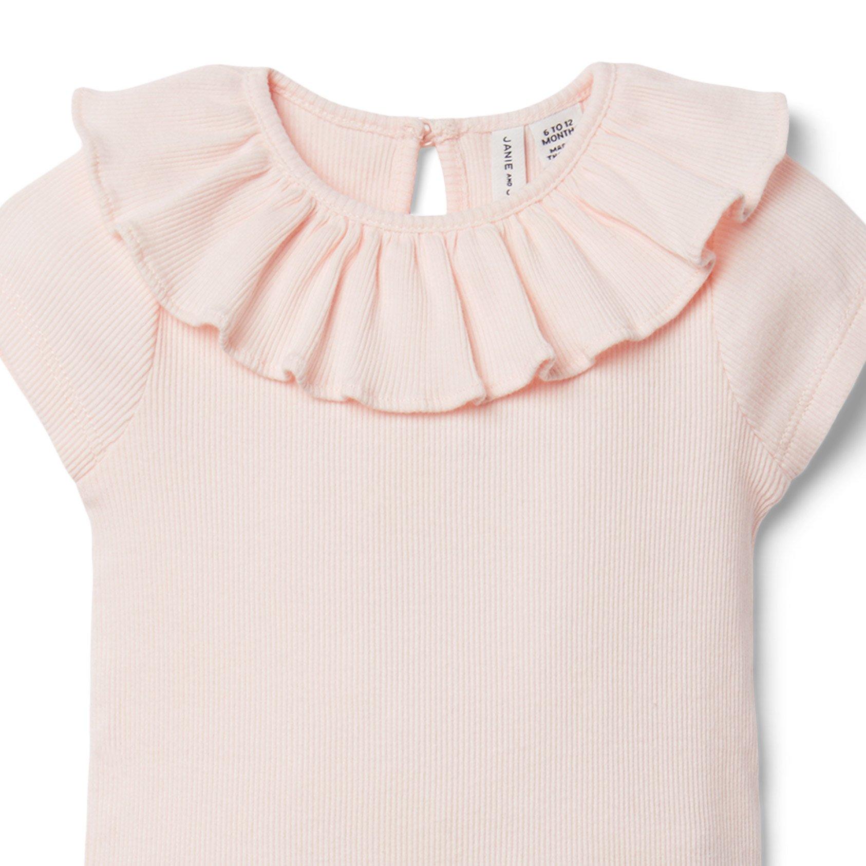 Baby Ruffle Collar Ribbed Bodysuit image number 2
