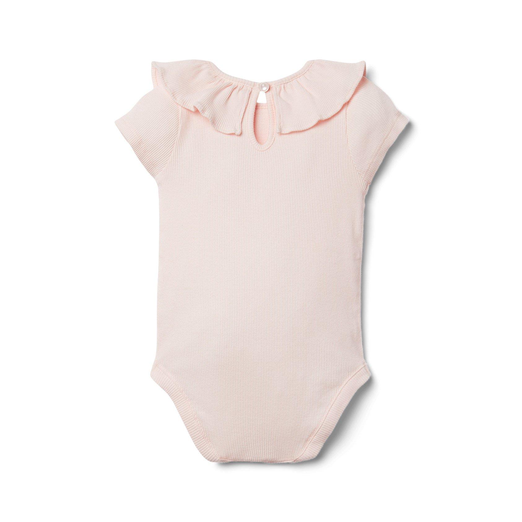 Baby Ruffle Collar Ribbed Bodysuit image number 1