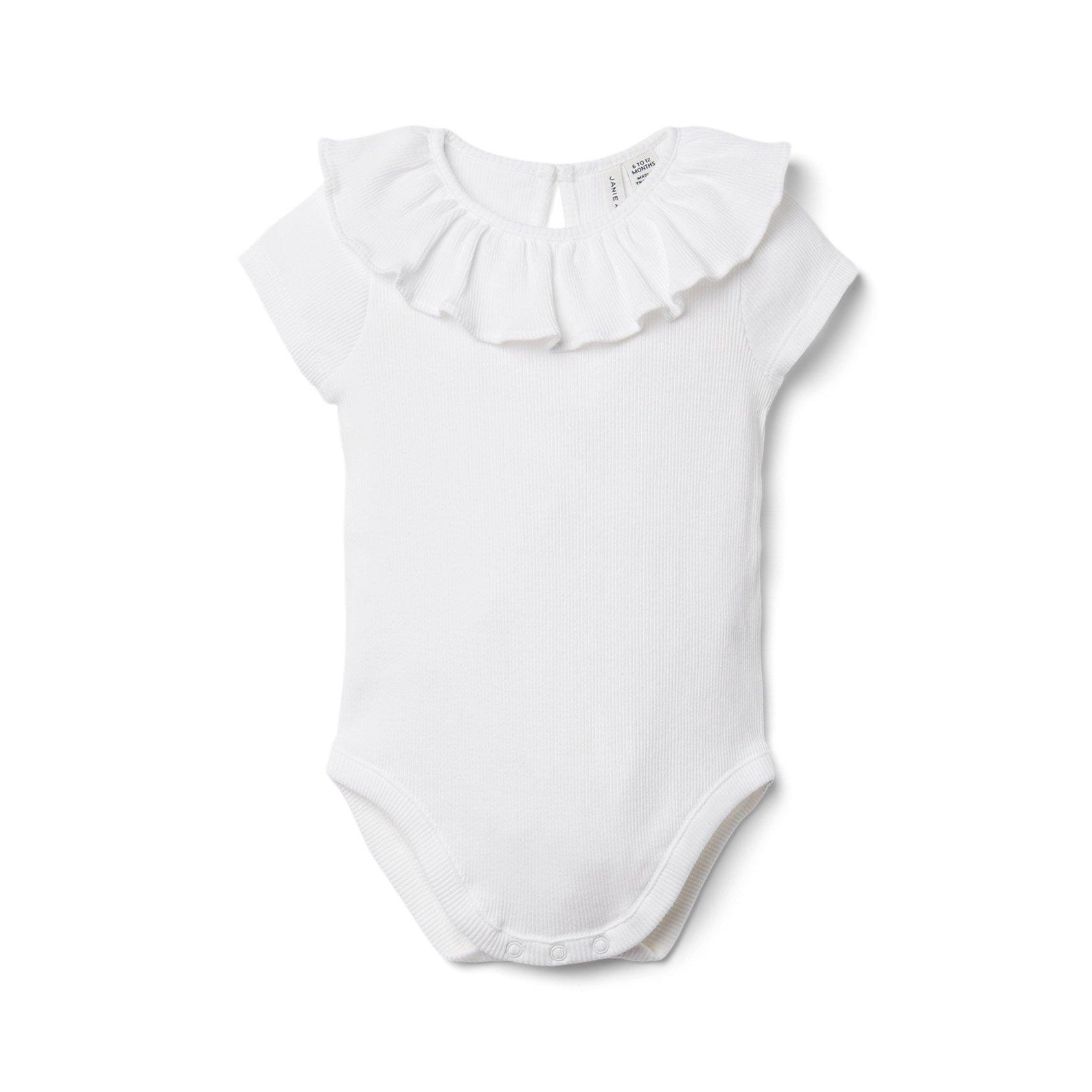 Baby Ruffle Collar Ribbed Bodysuit image number 0