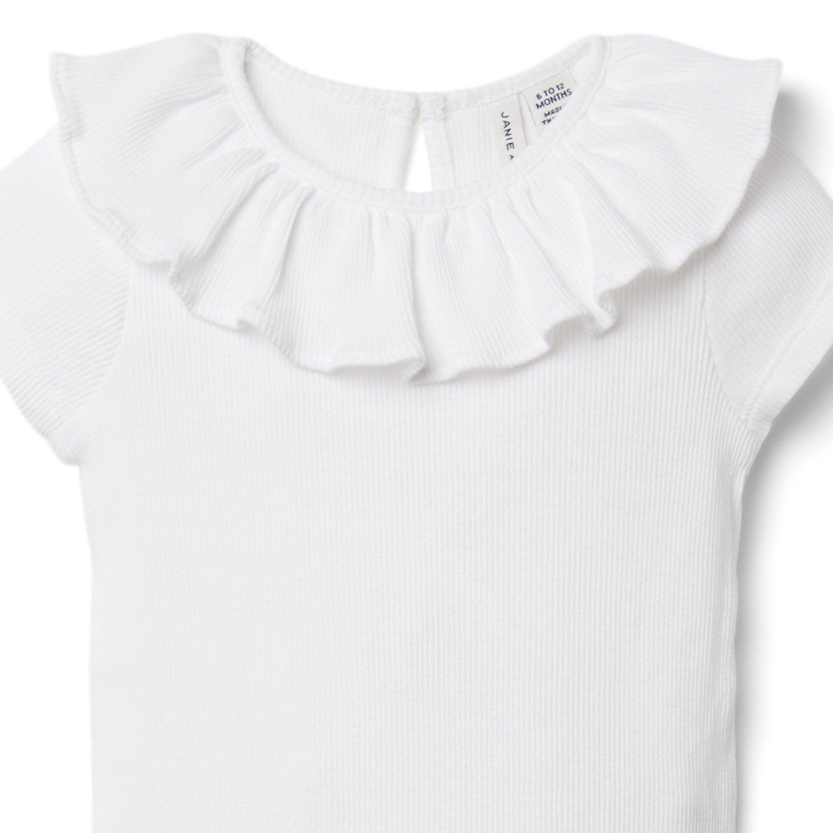 Baby Ruffle Collar Ribbed Bodysuit image number 2