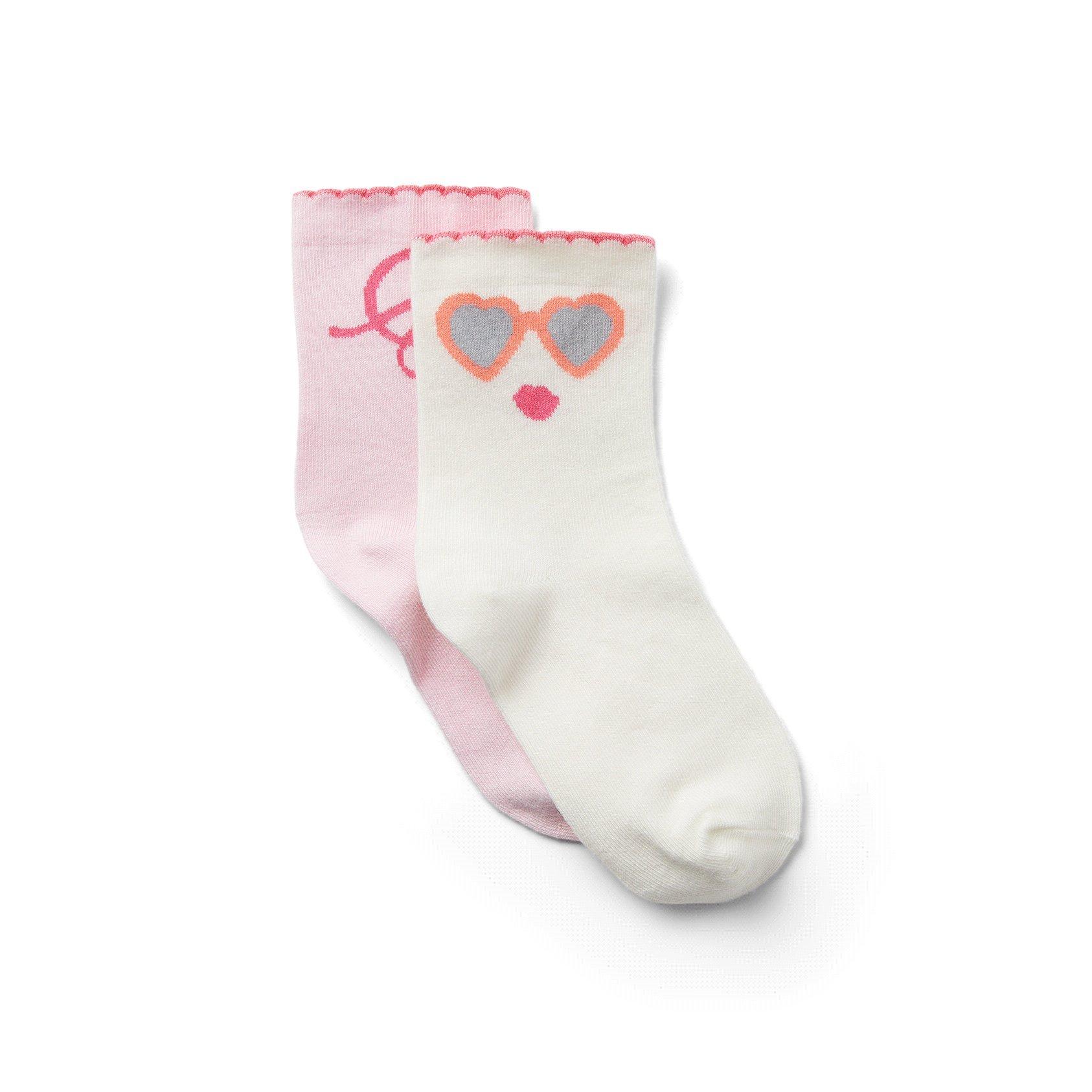 Lovely and Sunglasses Print Sock 2-Pack image number 0