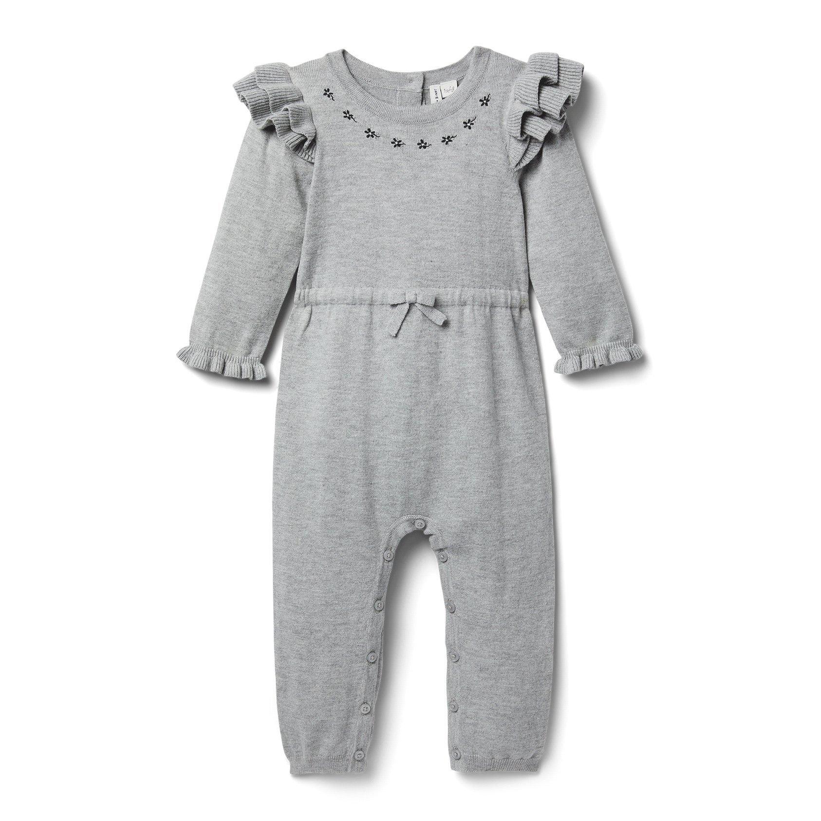 Baby Ruffle Shoulder Sweater 1-Piece image number 0