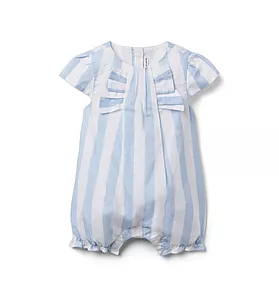 Baby Striped Bow Romper